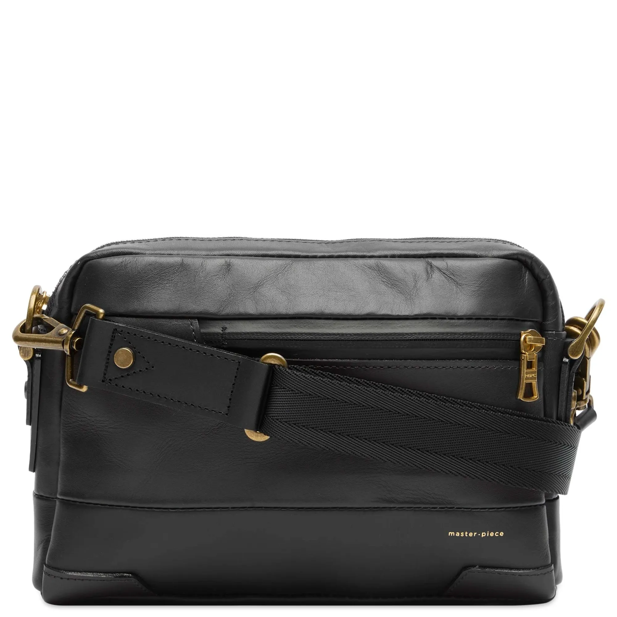 Master-Piece Gloss Leather Shoulder Bag - Small Black
