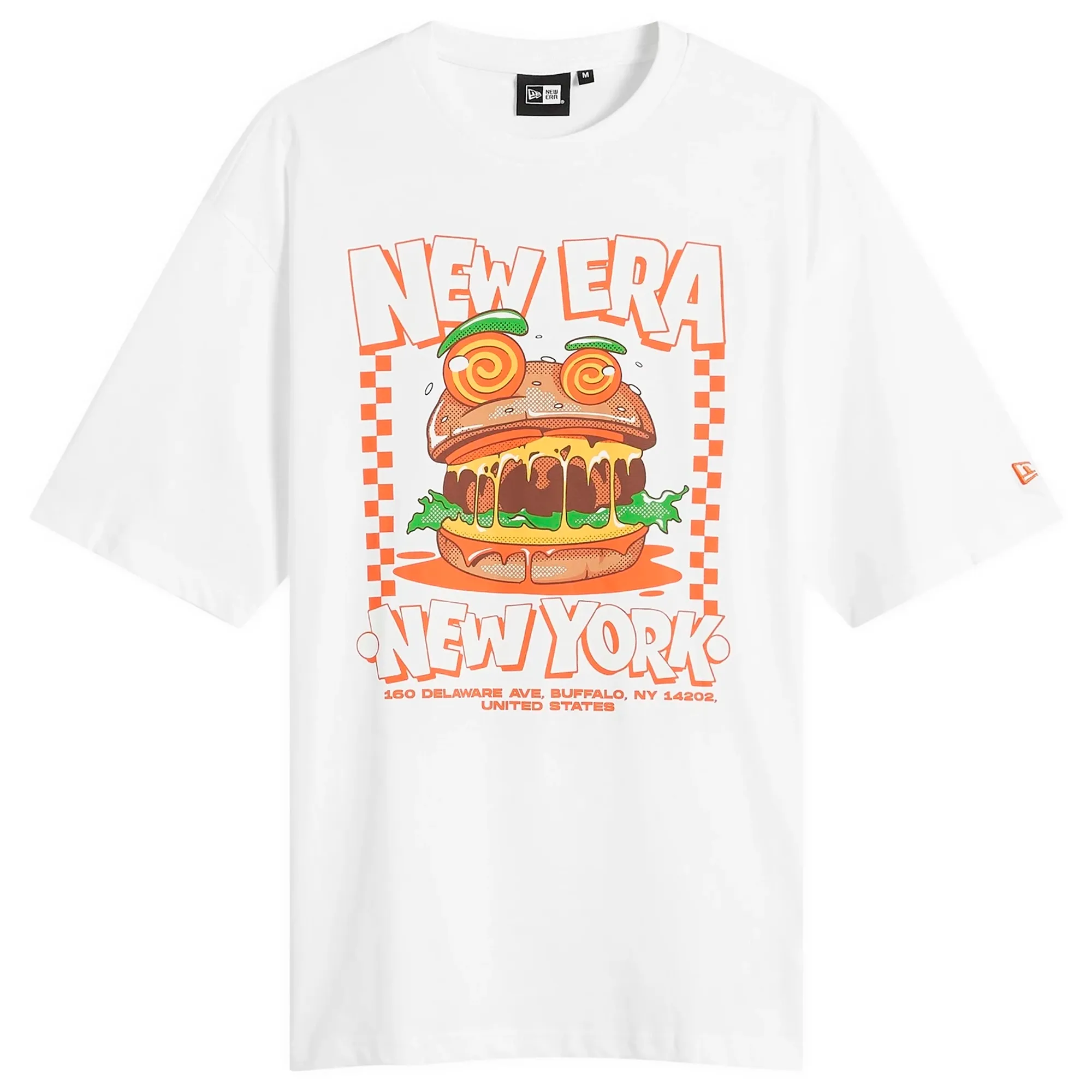 New Era Men's Burger Graphic T-Shirt White