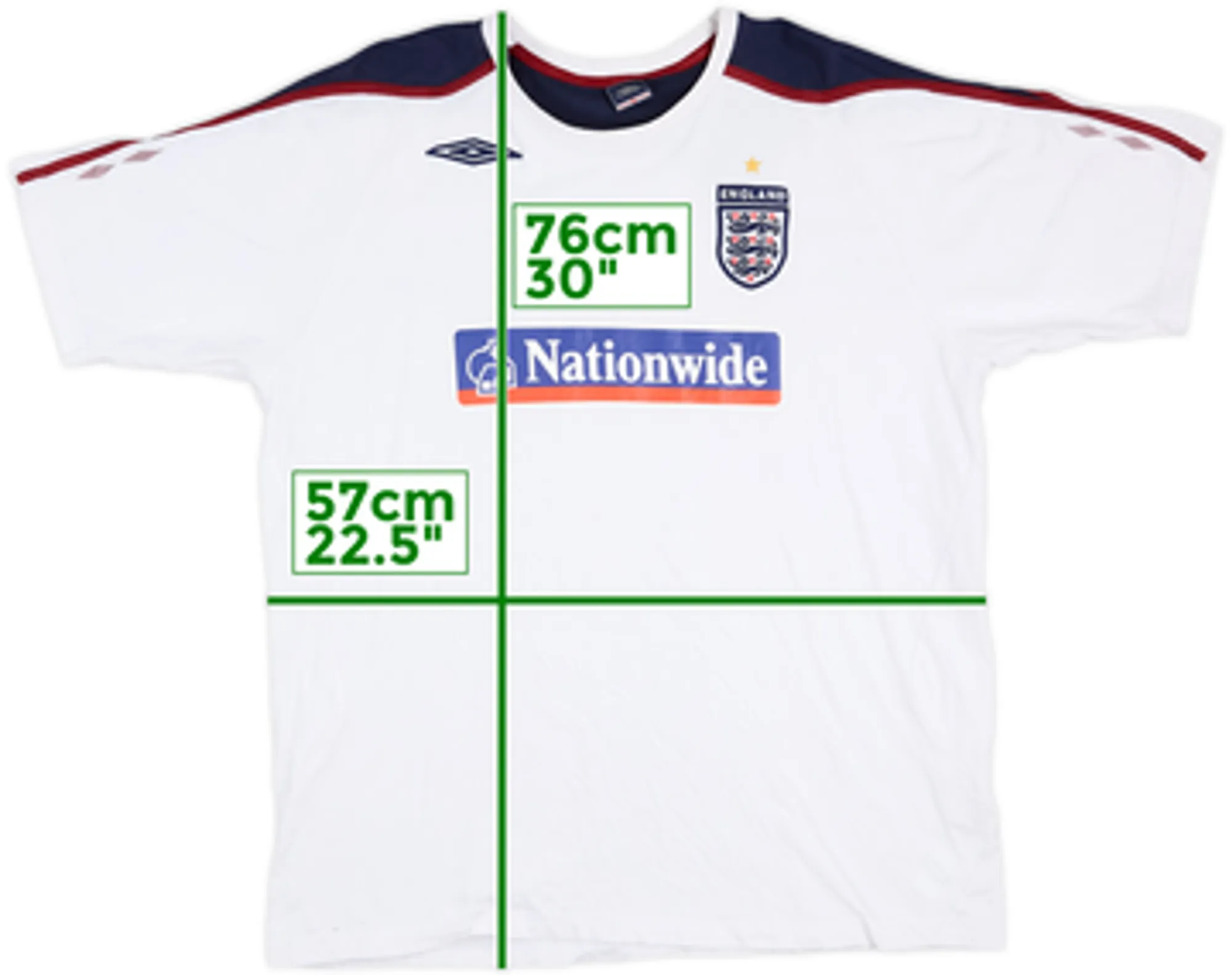 2005-07 England Umbro Cotton Tee - 6/10 - (XL)