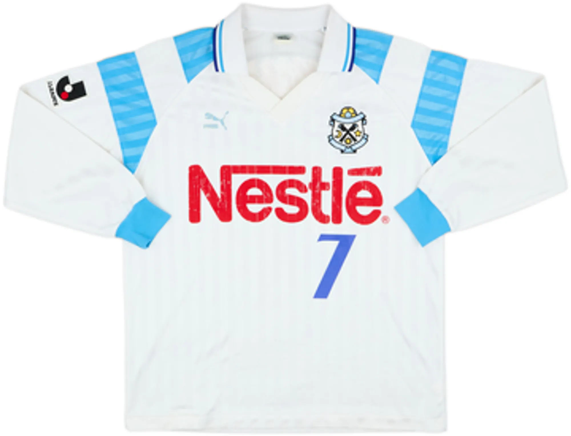 1992-93 Jubilo Iwata Away L/S Shirt #7 - 5/10 - (L)