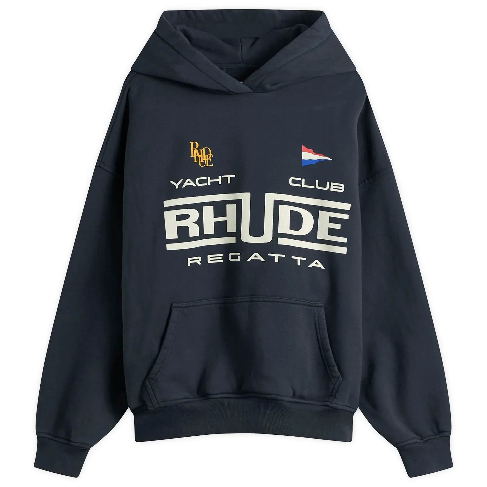 Rhude Men's Rhude Men's Regatta Club Hoodie Vintage Black/ White