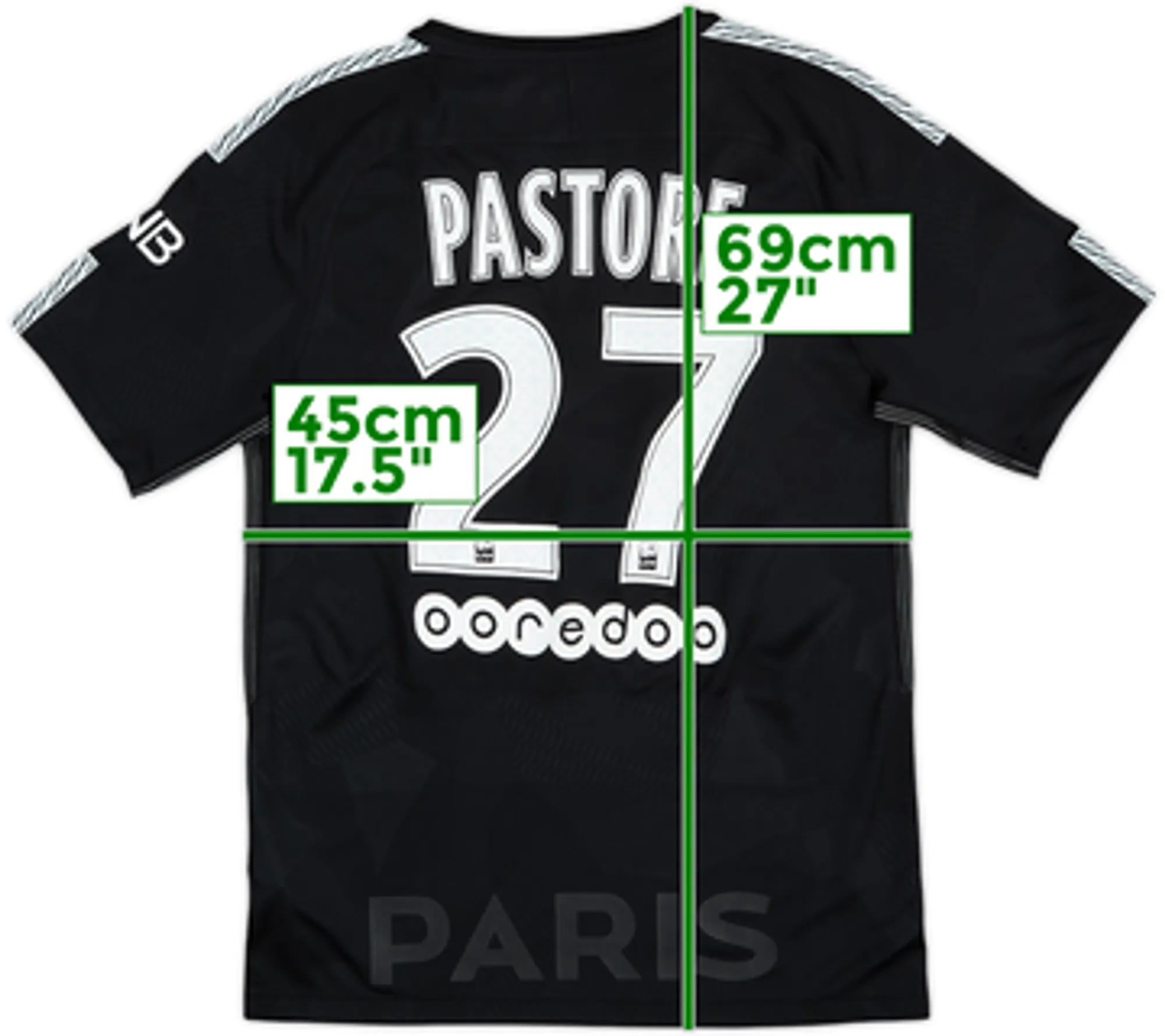 2017-18 Paris Saint-Germain Third Shirt Pastore #27 - 9/10 - (S)