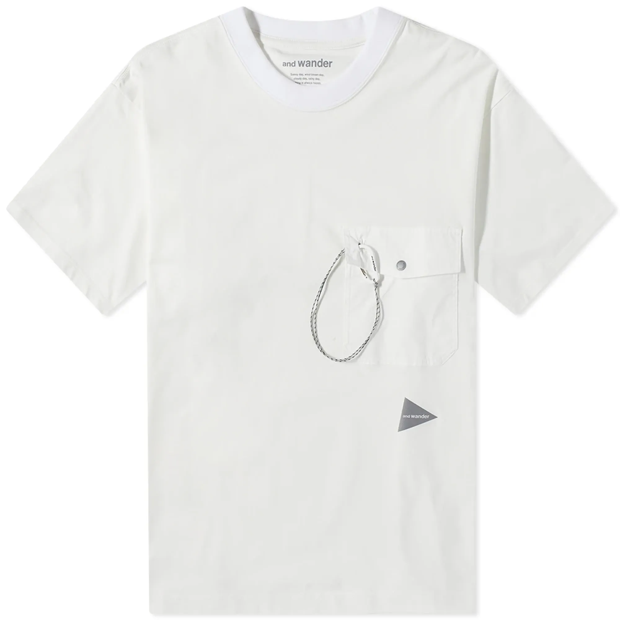 And Wander Men's Pocket T-Shirt OffWhite