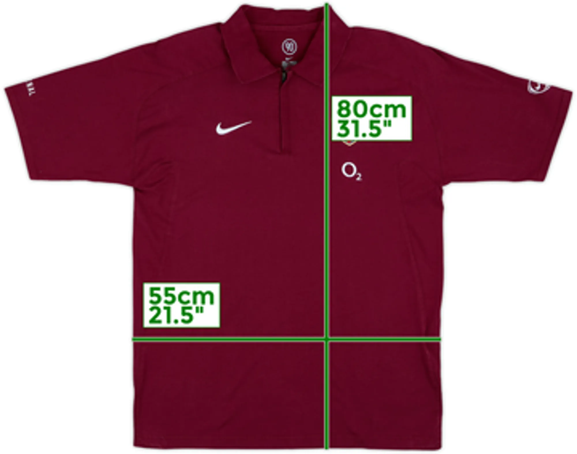 2005-06 Arsenal Nike 1/4 Zip Polo Shirt - 10/10 - (L)