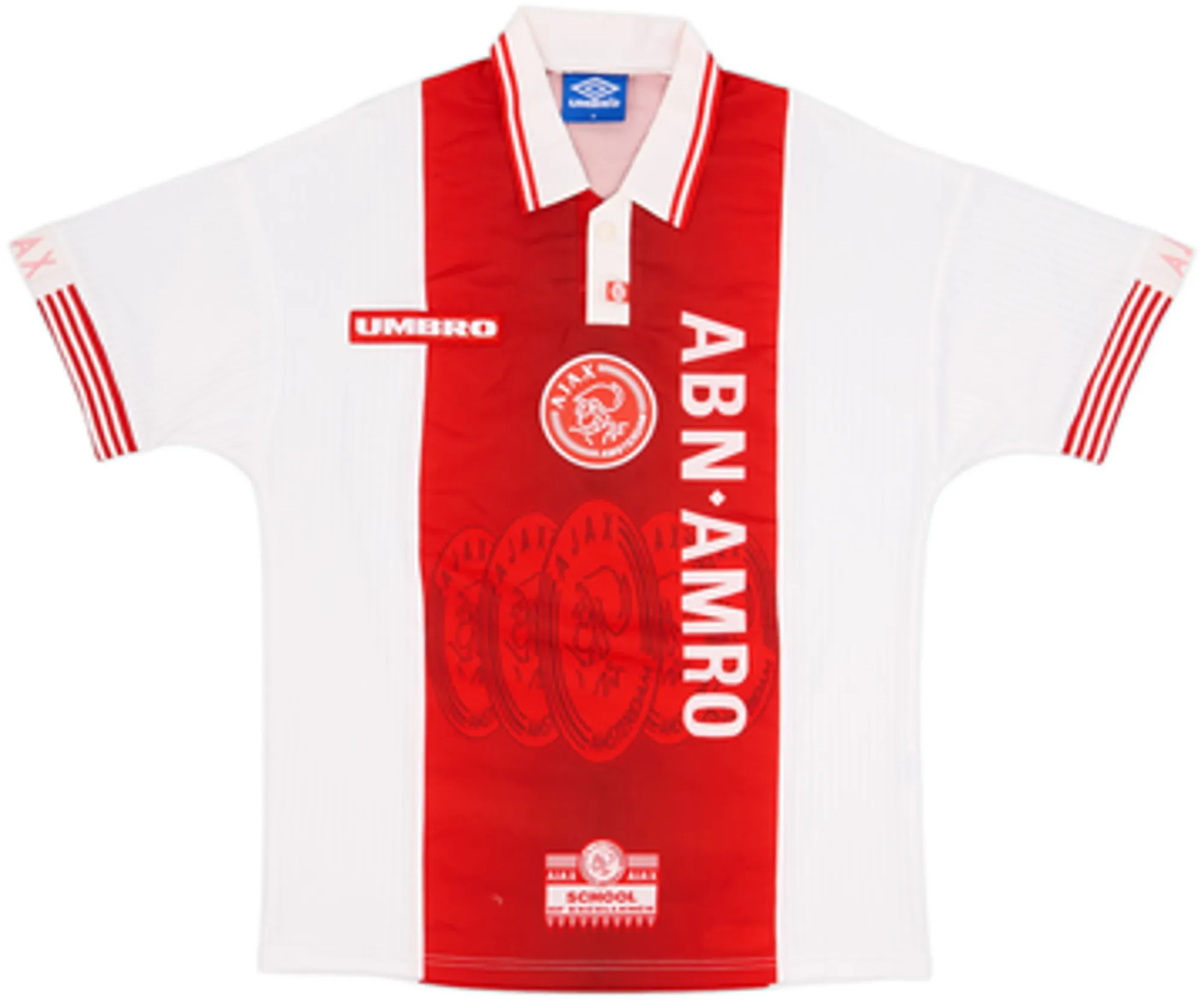 1997-98 Ajax Home Shirt F. De Boer #4 - 8/10 - (M)