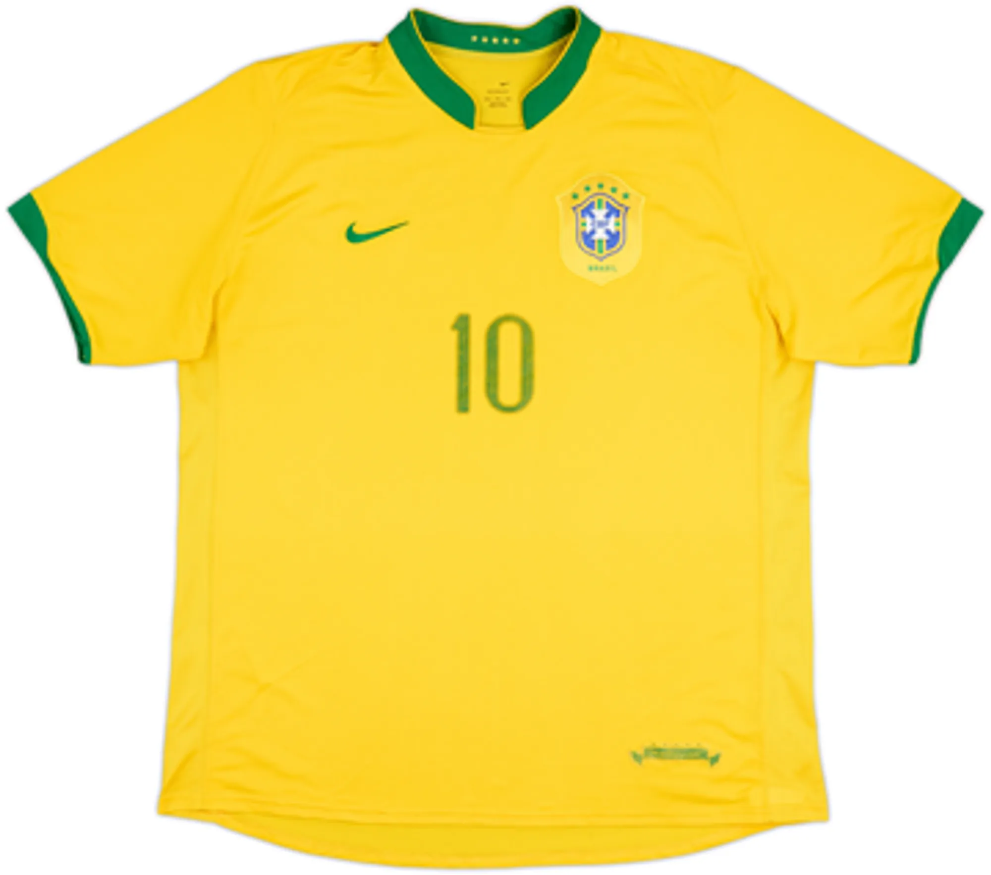 2006-08 Brazil Home Shirt Ronaldinho #10 - 5/10 - (XL)