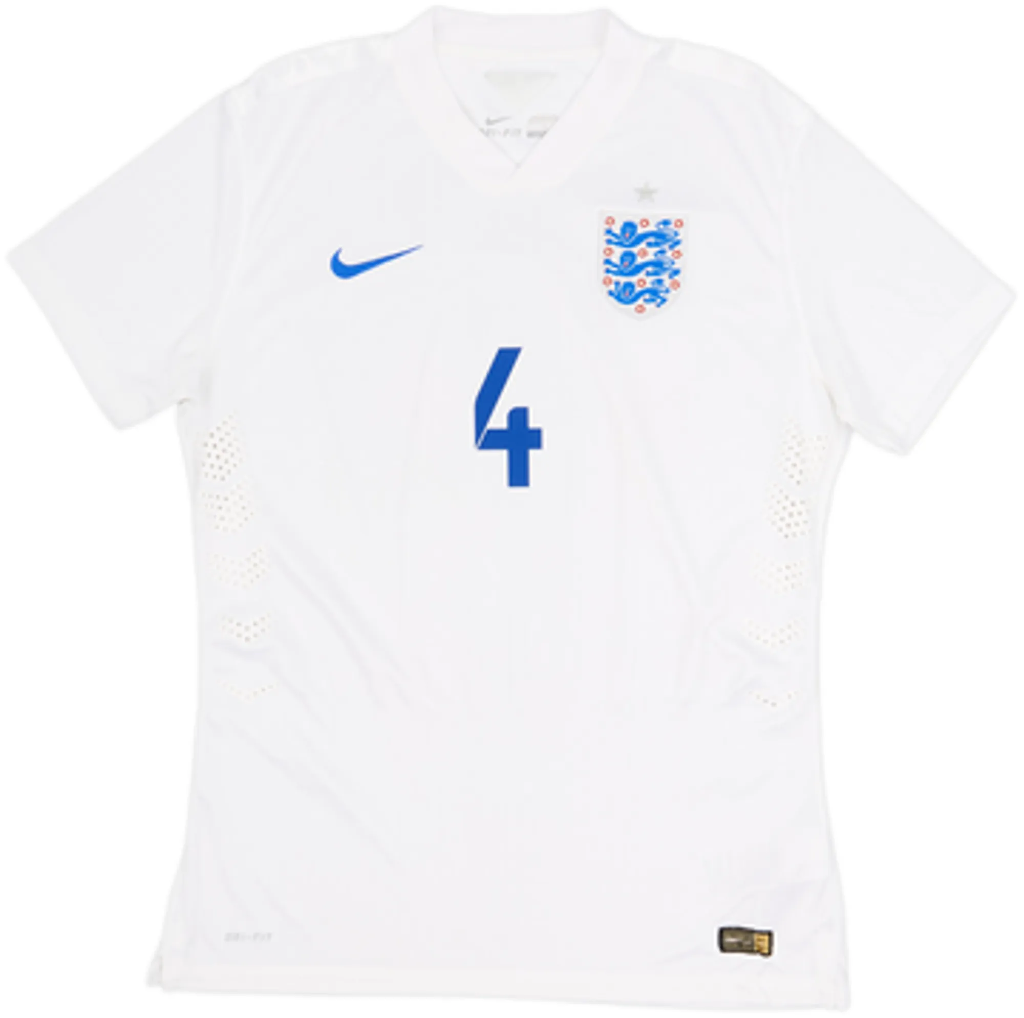 2014-15 England Authentic Home Shirt Gerrard #4 - 9/10 - (L)