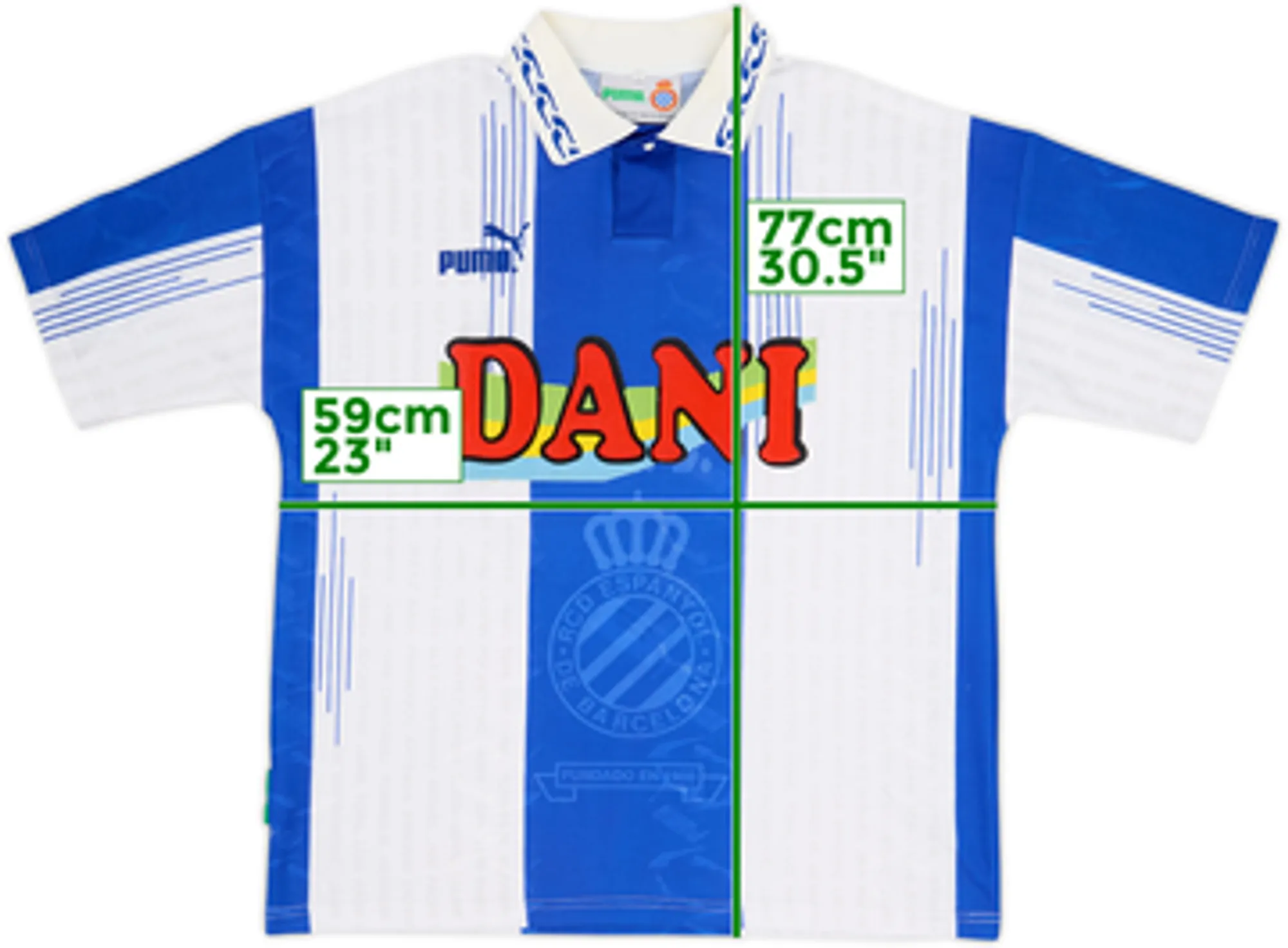 1995-96 Espanyol Home Shirt - 8/10 - (L)