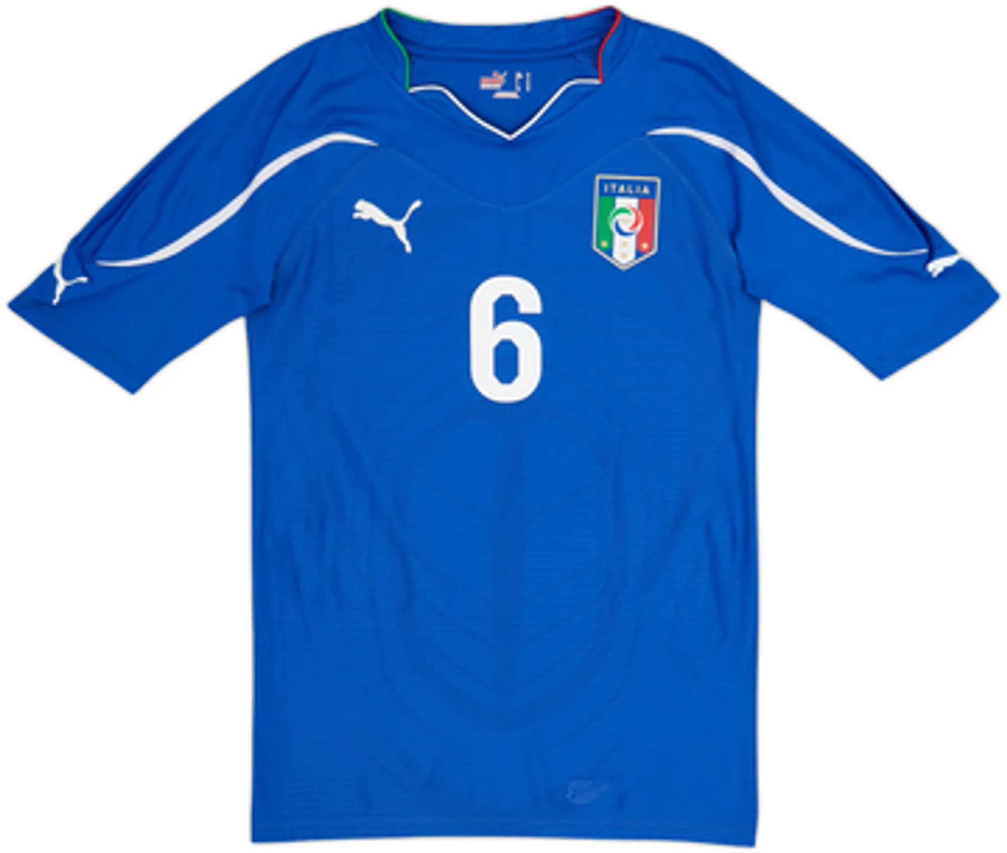 2010-12 Italy Authentic Home Shirt De Rossi #6 - 8/10 - (M)