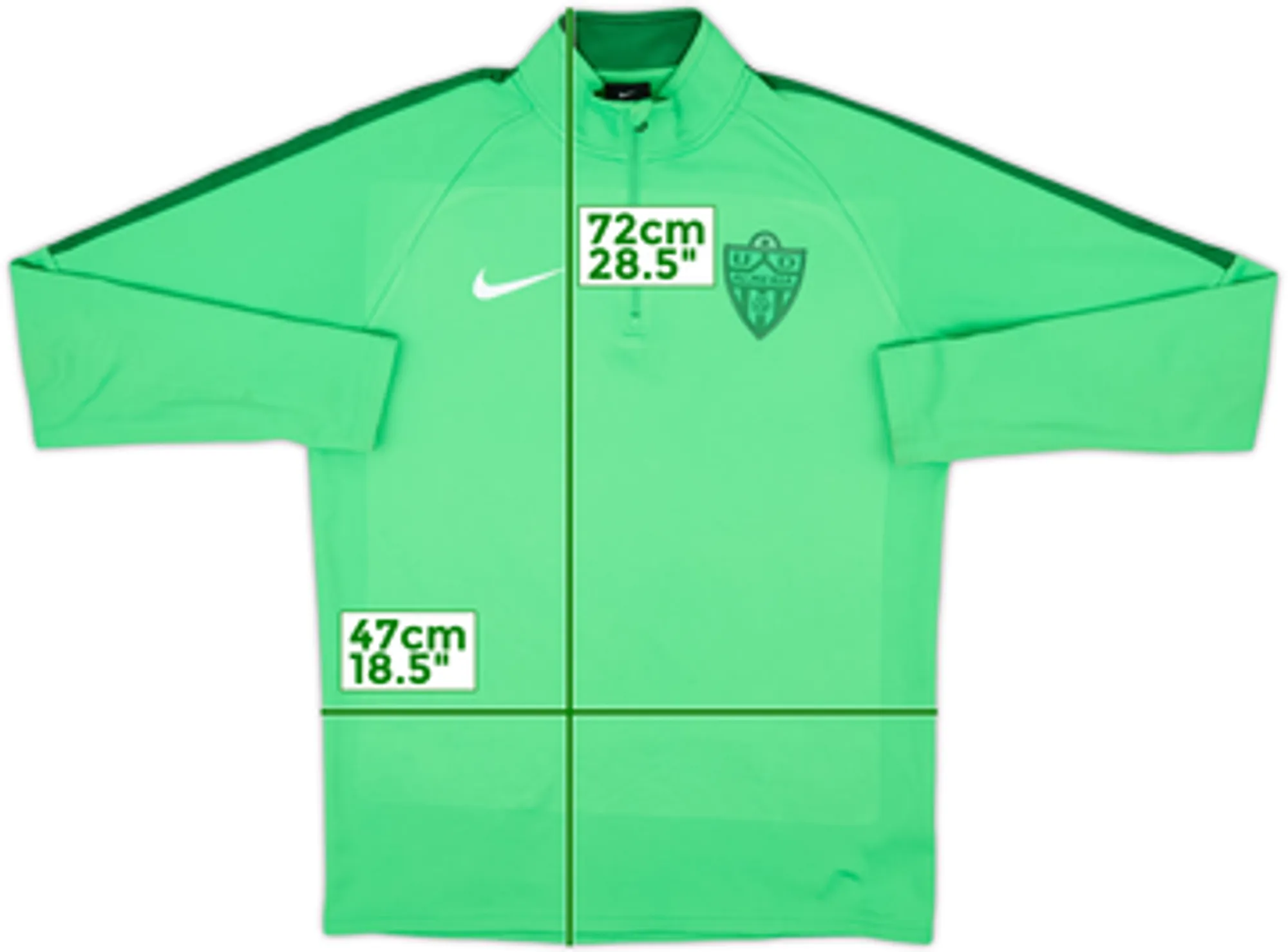 2018-19 Almeria Nike 1/4 Zip Training Top - 8/10 - (S)