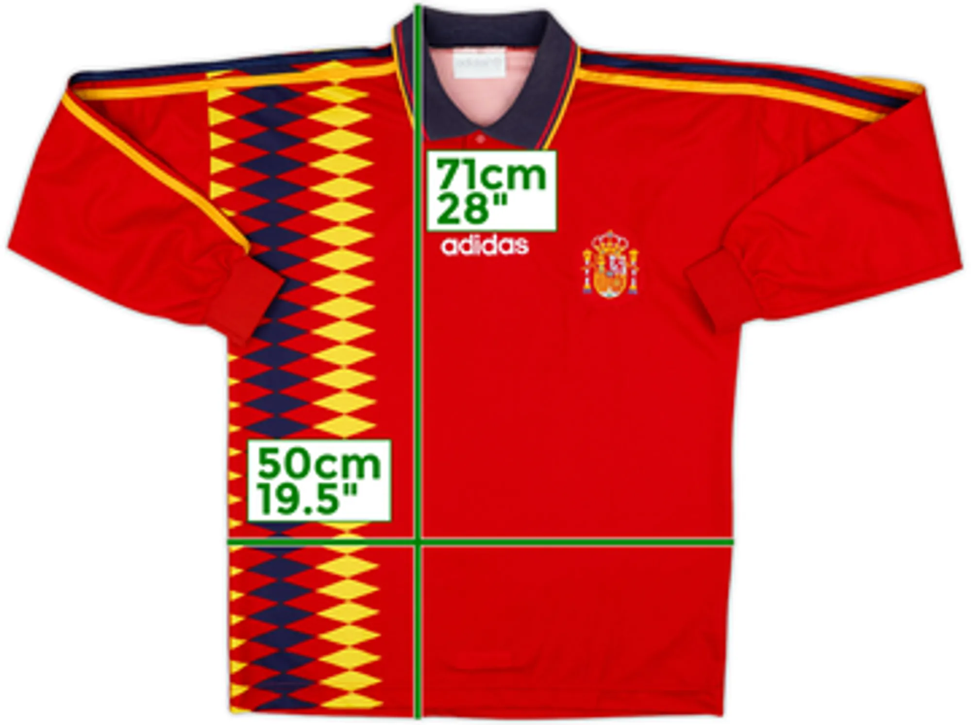 1994-96 Spain Home L/S Shirt - 8/10 - (M)