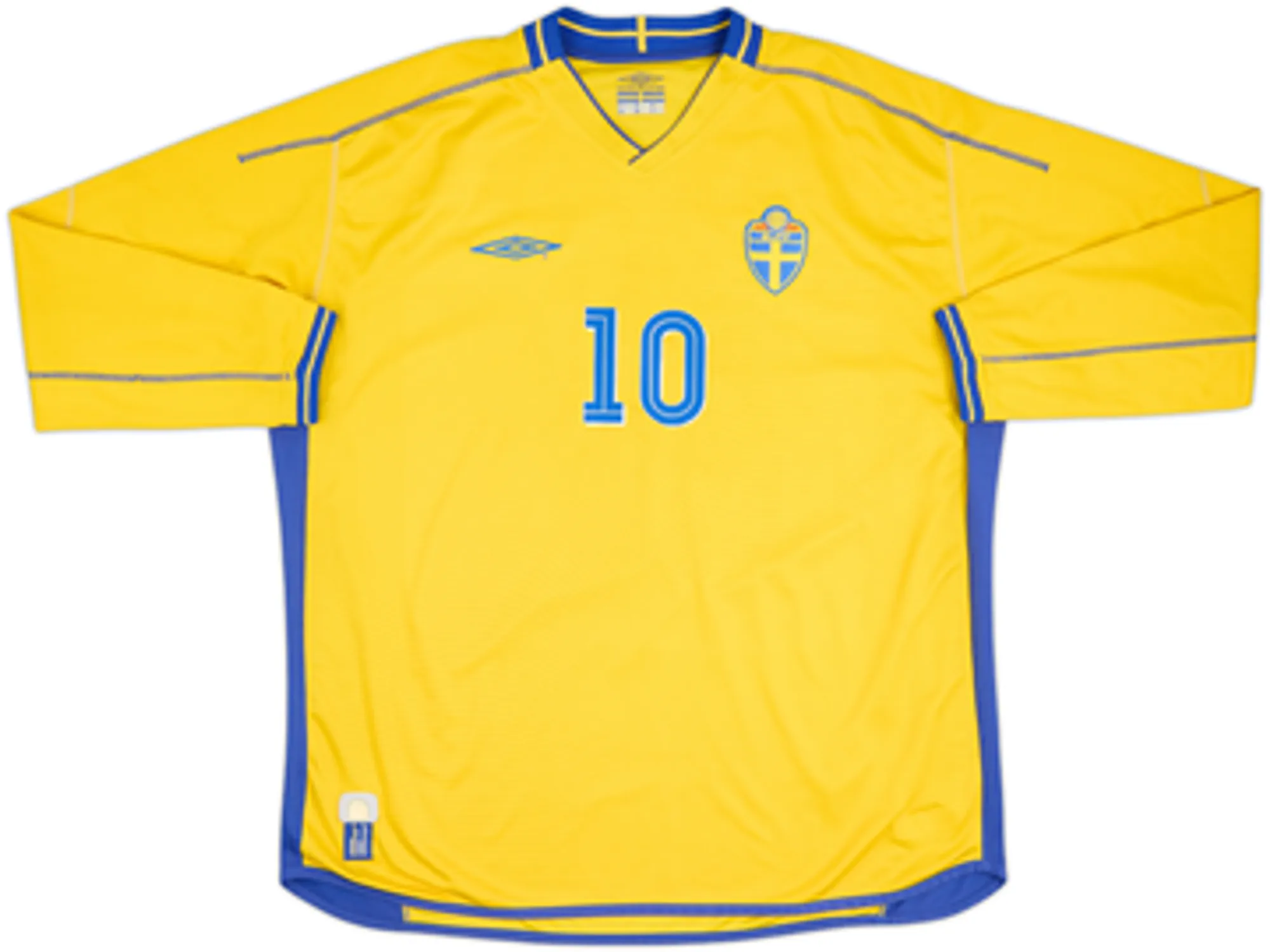 2003-04 Sweden Home L/S Shirt Ibrahimovic #10 - 6/10 - (XXL)