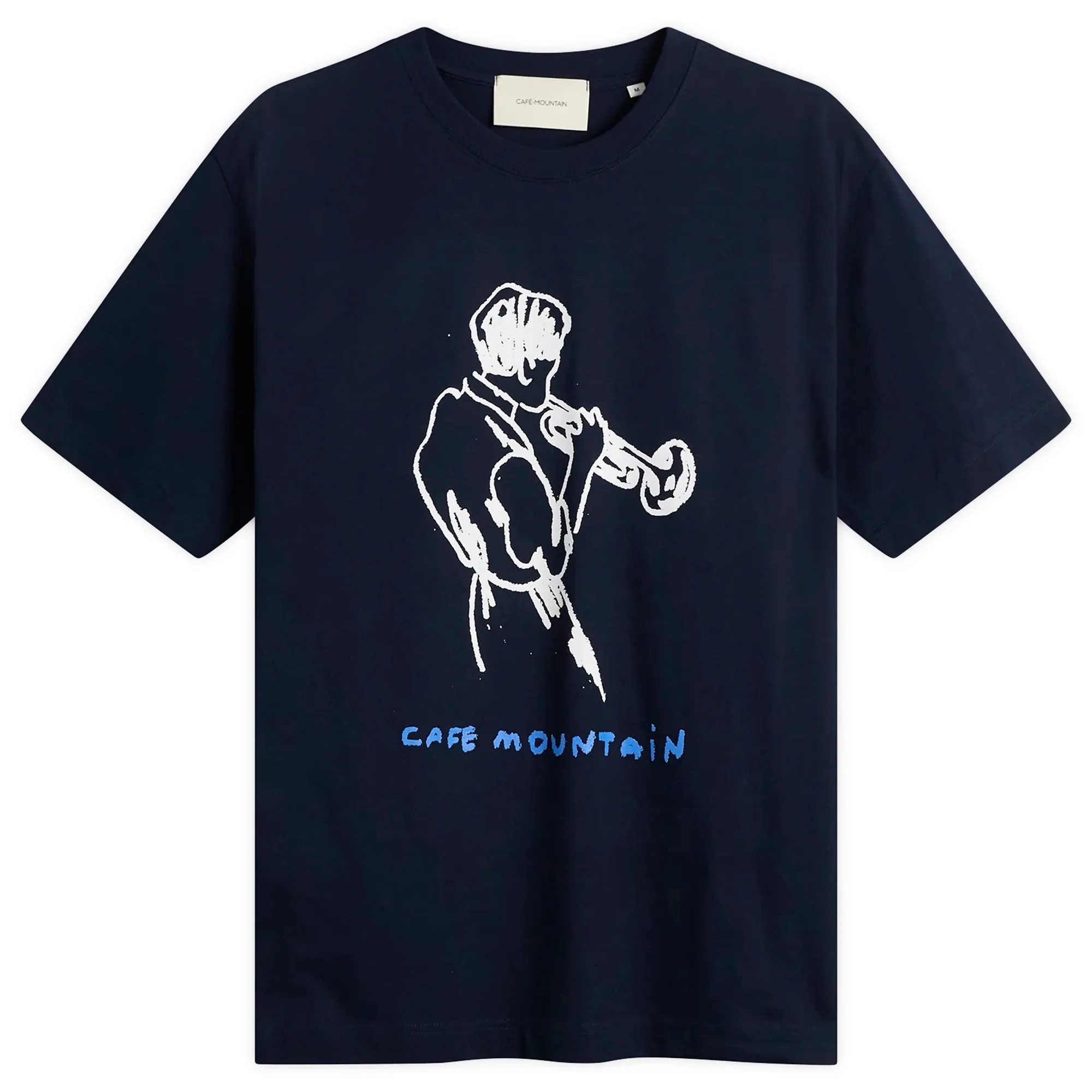Café Mountain Men's Jazz T-Shirt Navy