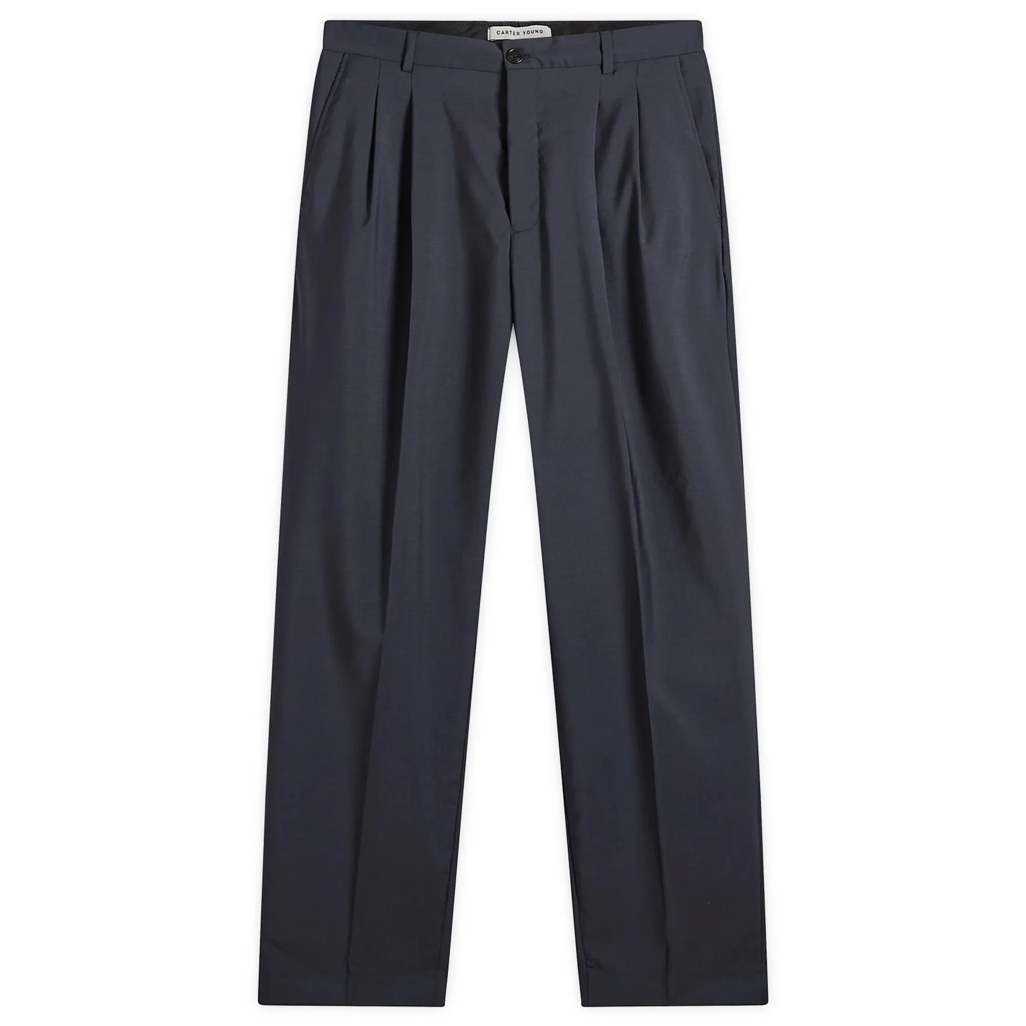 Carter Young Men's Double Pleated Trouser Midnight
