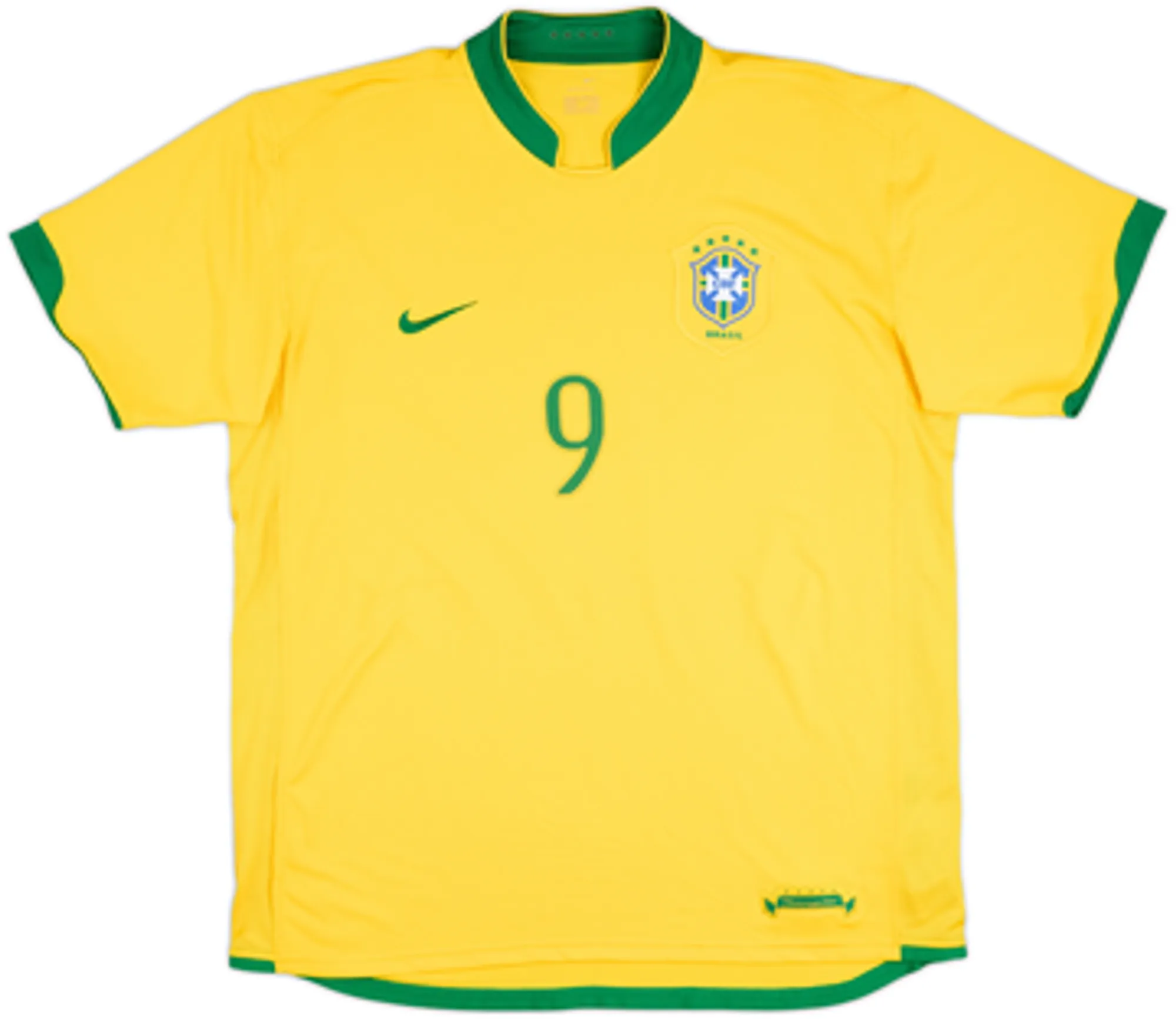 2006-08 Brazil Home Shirt Ronaldo #9 - 8/10 - (XL)
