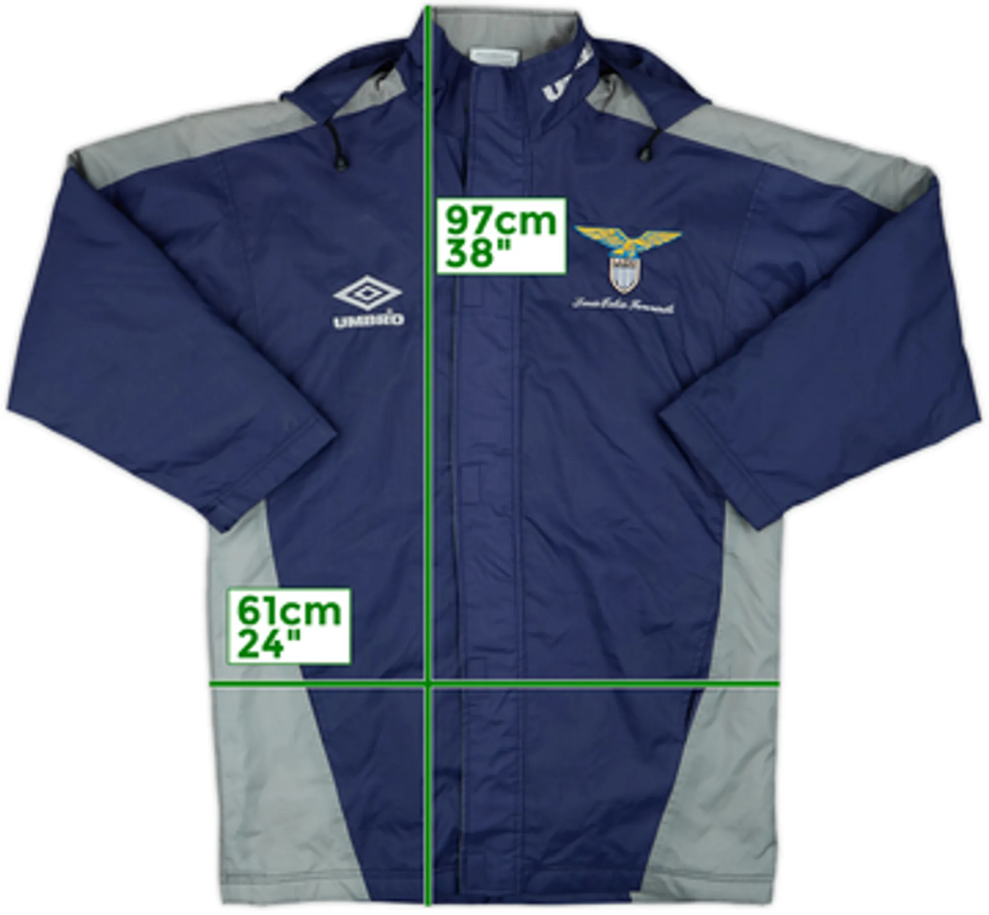 1996-97 Lazio Femminile Umbro Hooded Rain Jacket - 8/10 - (S)