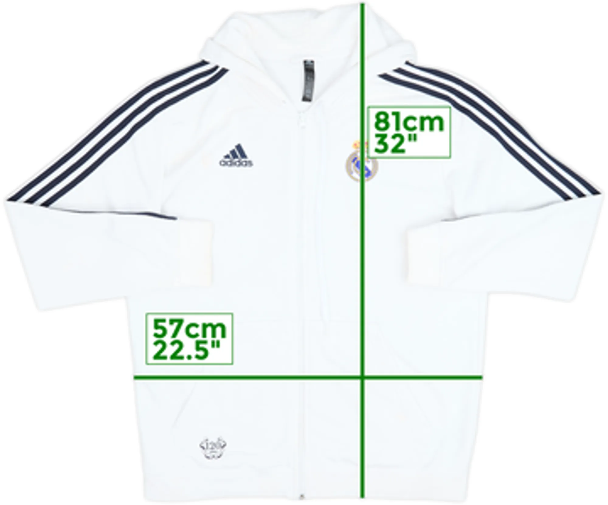 2022-23 Real Madrid adidas Hooded Track Jacket - 6/10 - (L)
