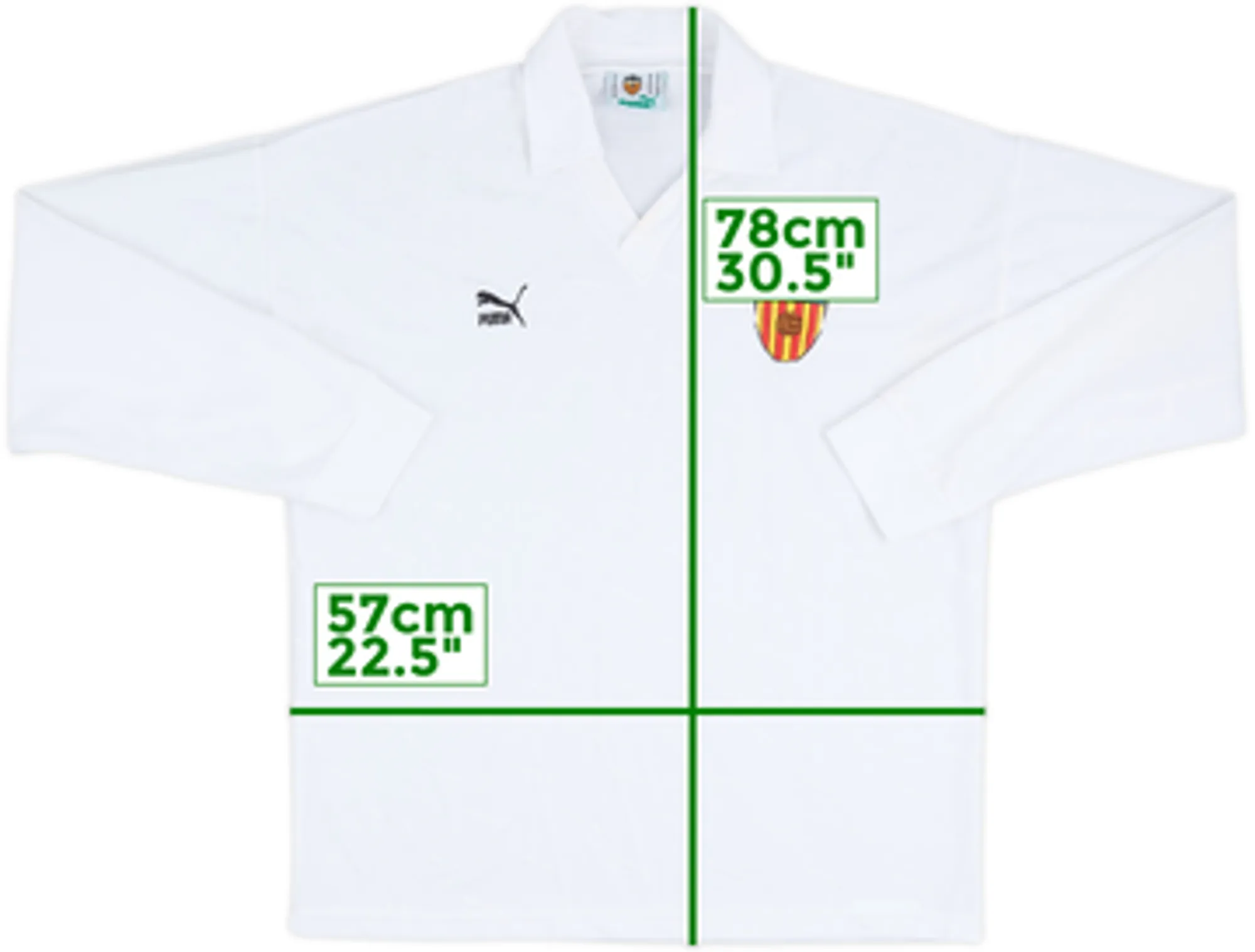 1990-92 Valencia Home L/S Shirt - 8/10 - (M)