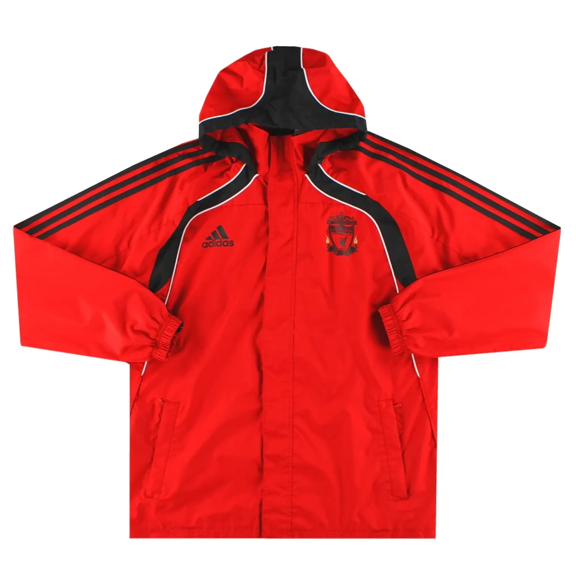 2010-11 Liverpool adidas Hooded Rain Jacket L - Liverpool / Excellent 