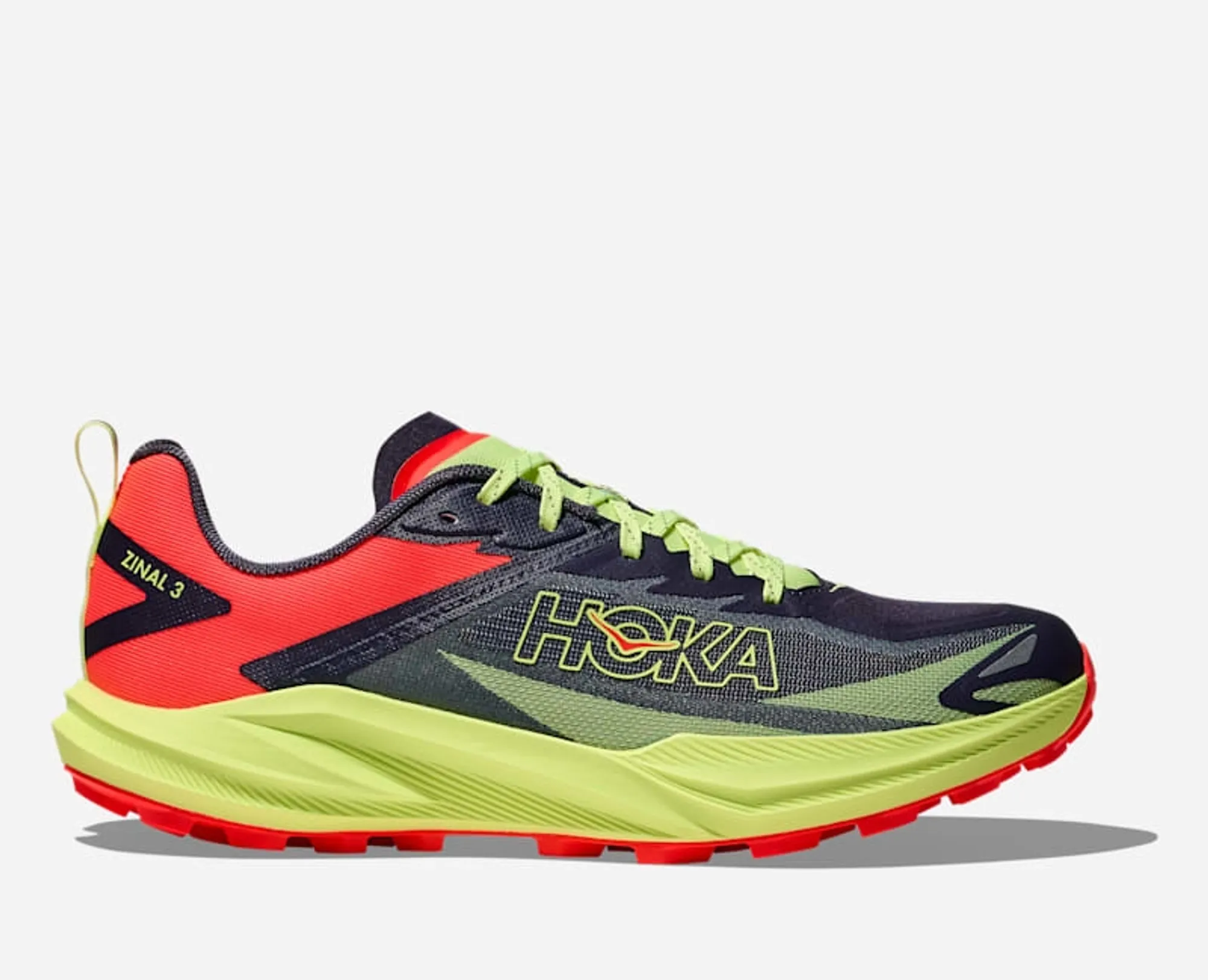 Hoka Men's Zinal 3 Trail Shoes In Squid Ink/Neon Yuzu
