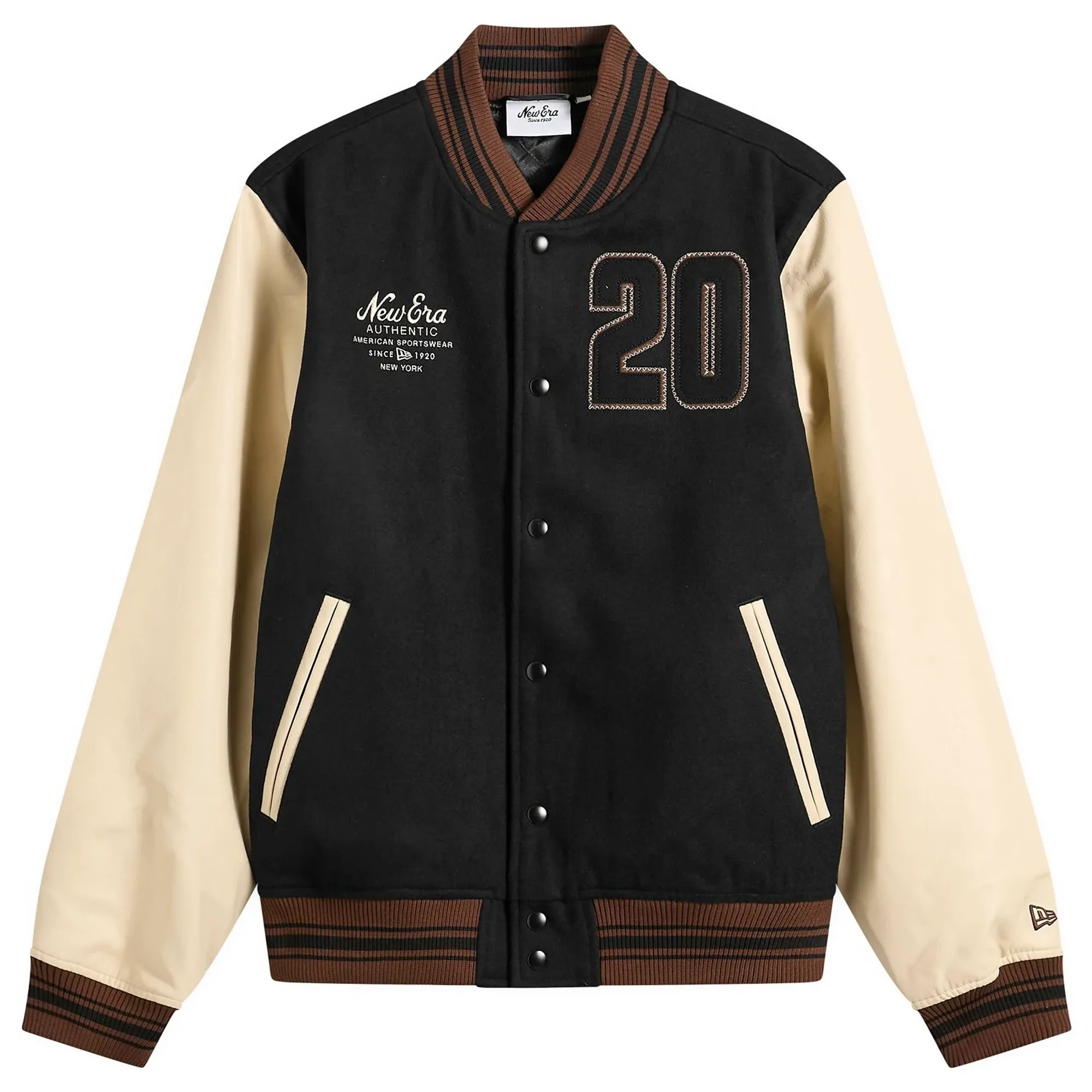 New Era Men's Varsity Jacket Black