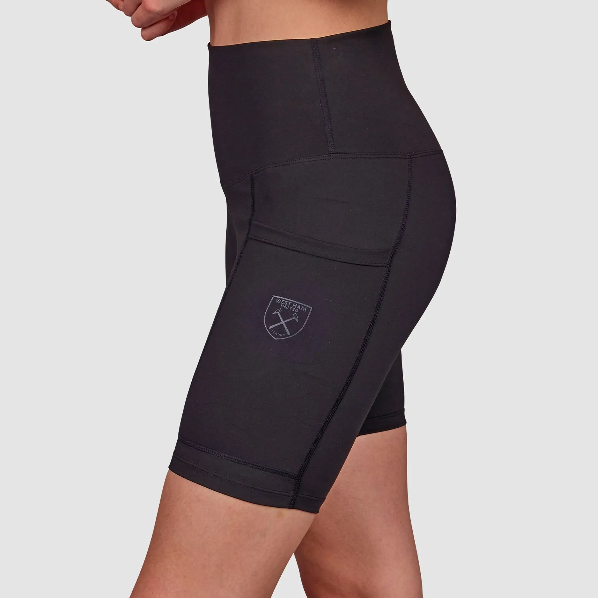 West Ham Womens Activewear Shorts - Black