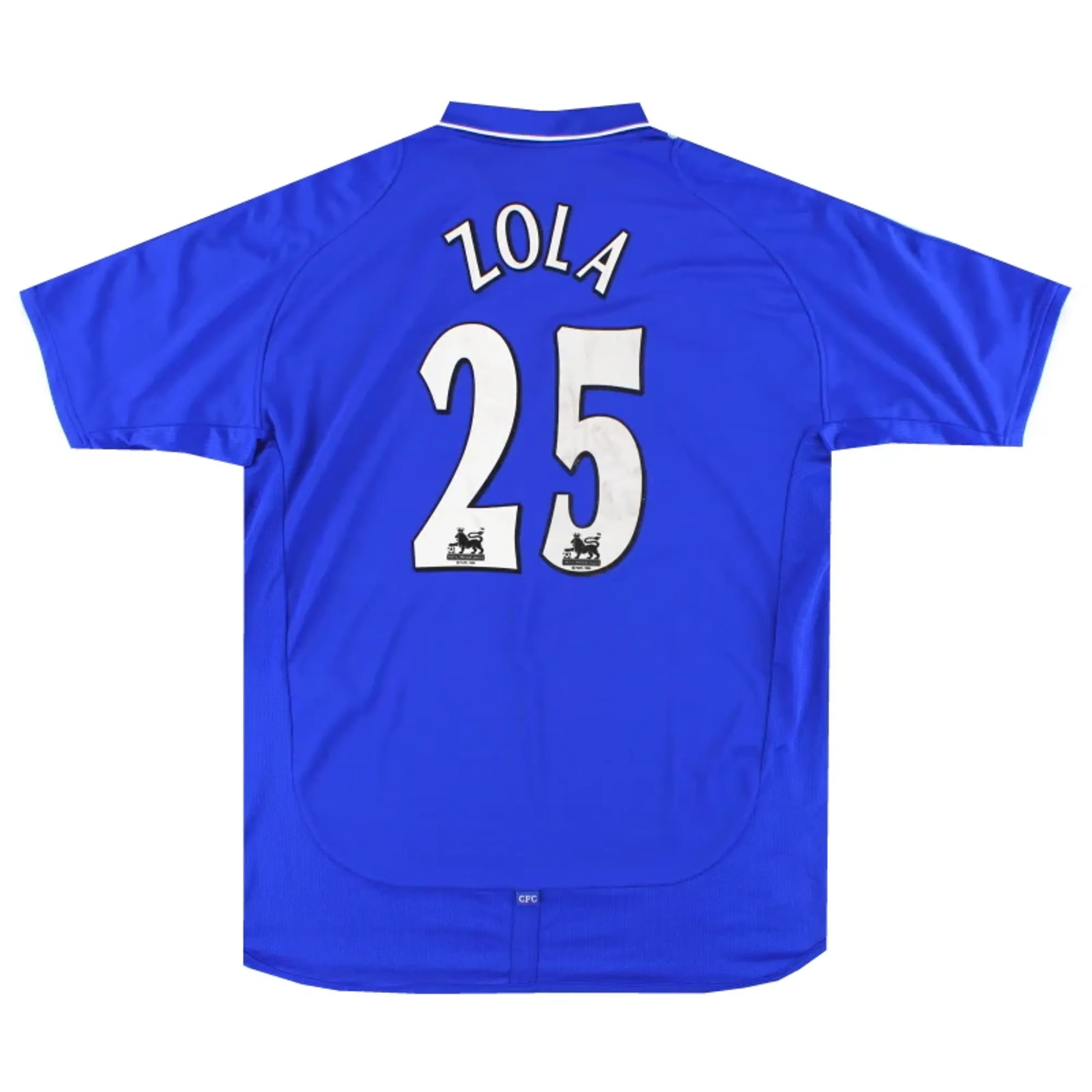 2001-03 Chelsea Umbro Home Shirt Zola #25 S - Chelsea / Excellent 