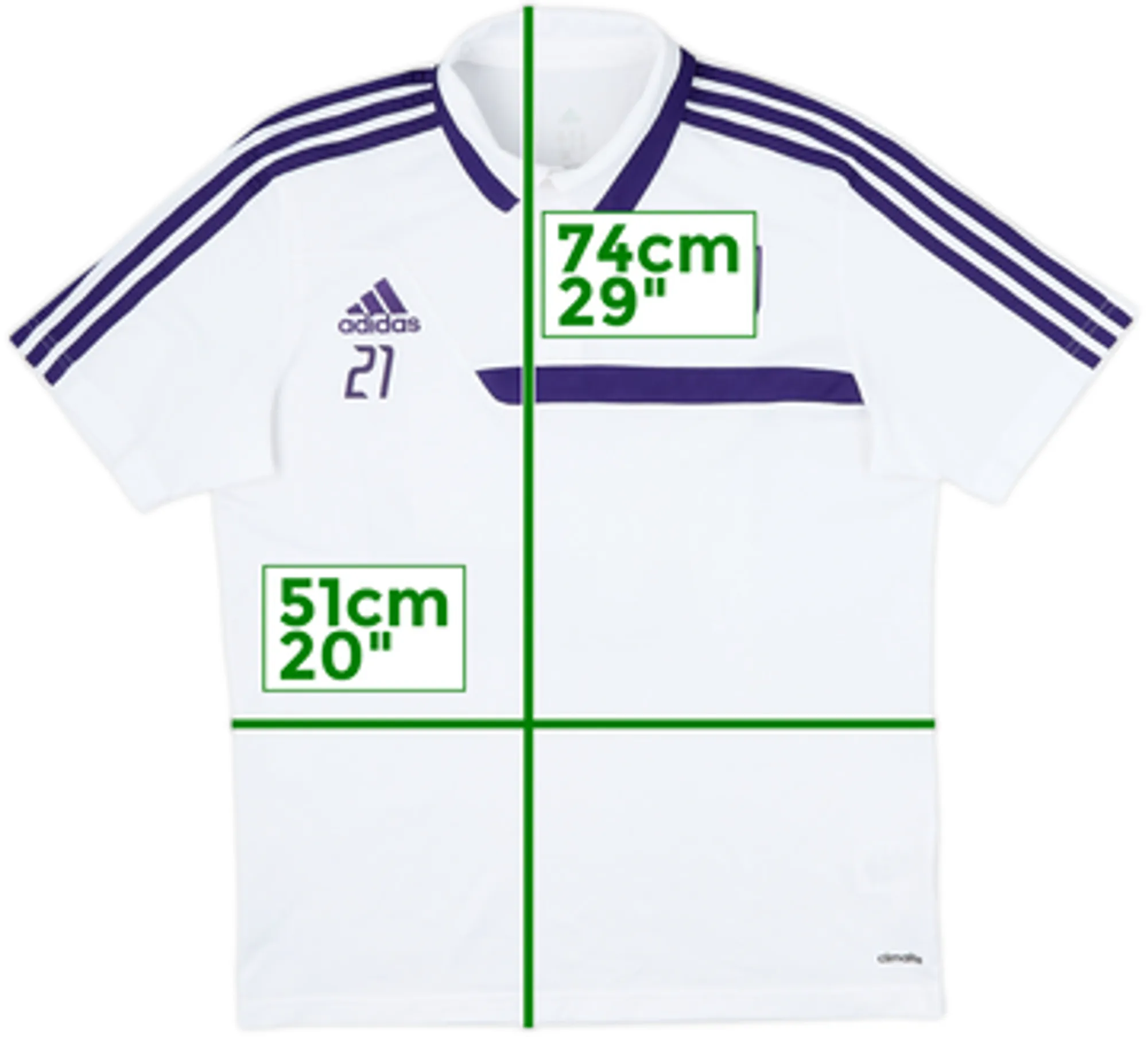 2013-14 Anderlecht Player Issue adidas Polo Shirt #21 - 8/10 - (M/L)