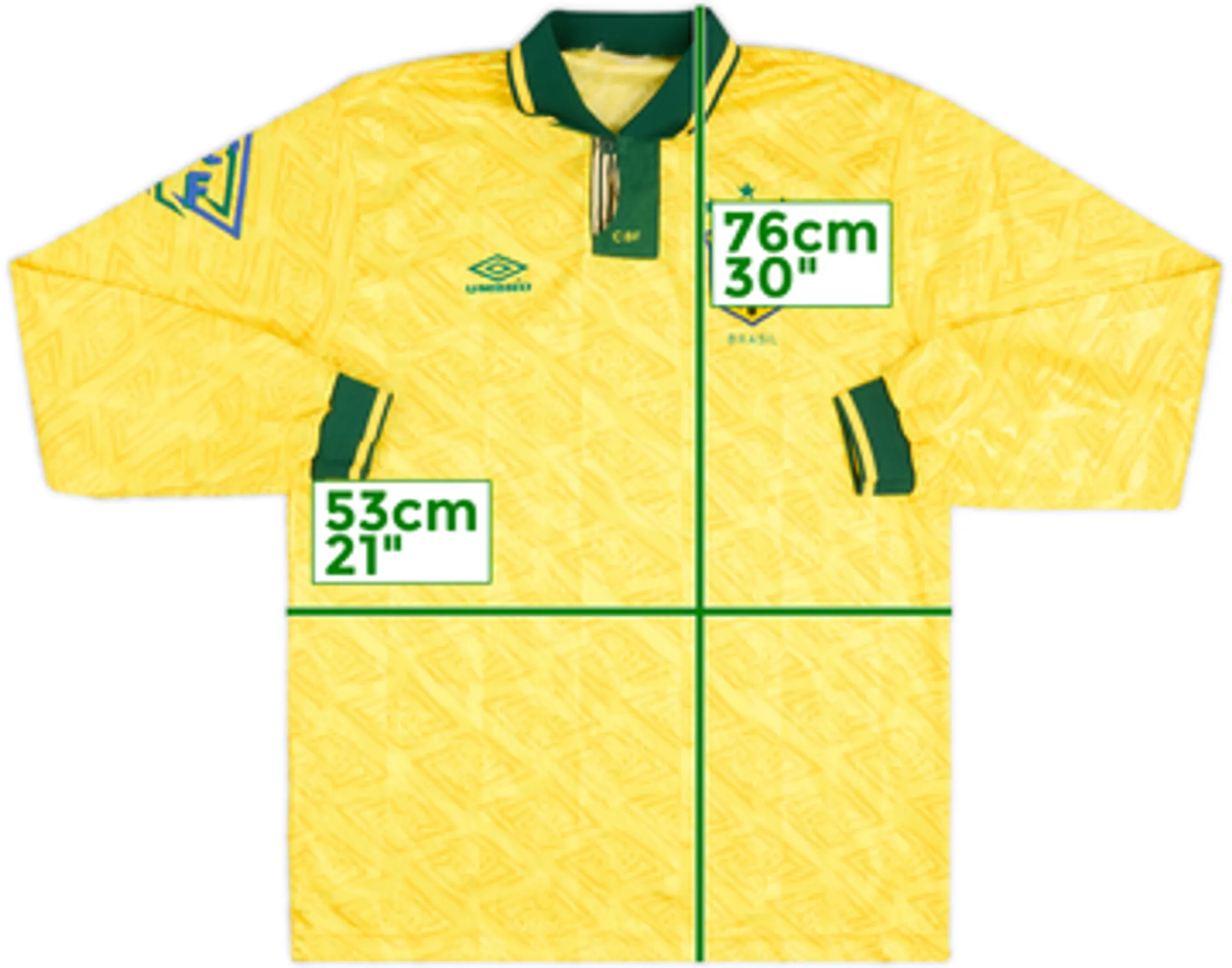 1991-93 Brazil Home L/S Shirt - 7/10 - (L)