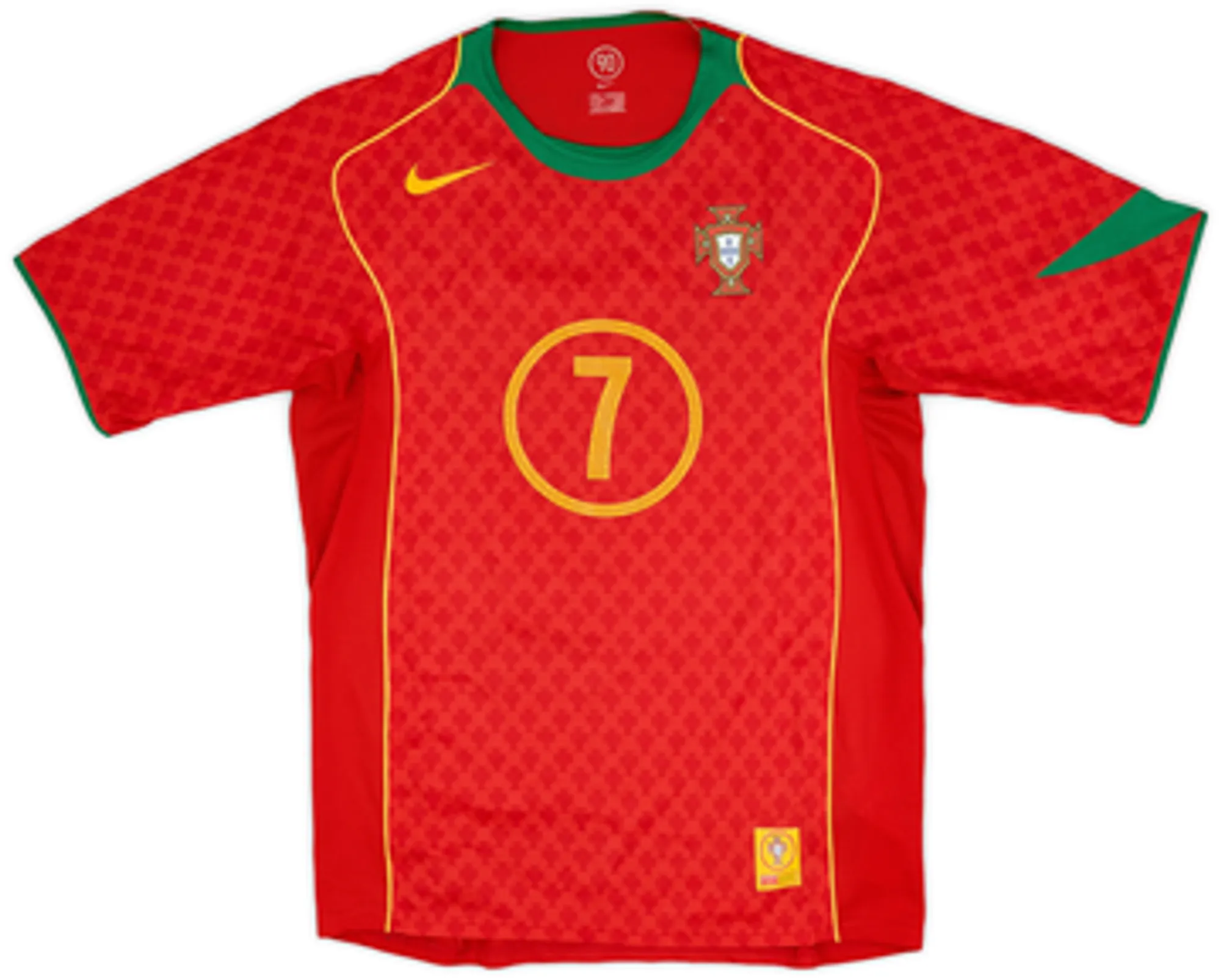 2004-06 Portugal Limited Edition Player Issue Home Shirt 4841/5000 Figo #7 - 8/10 - (L)