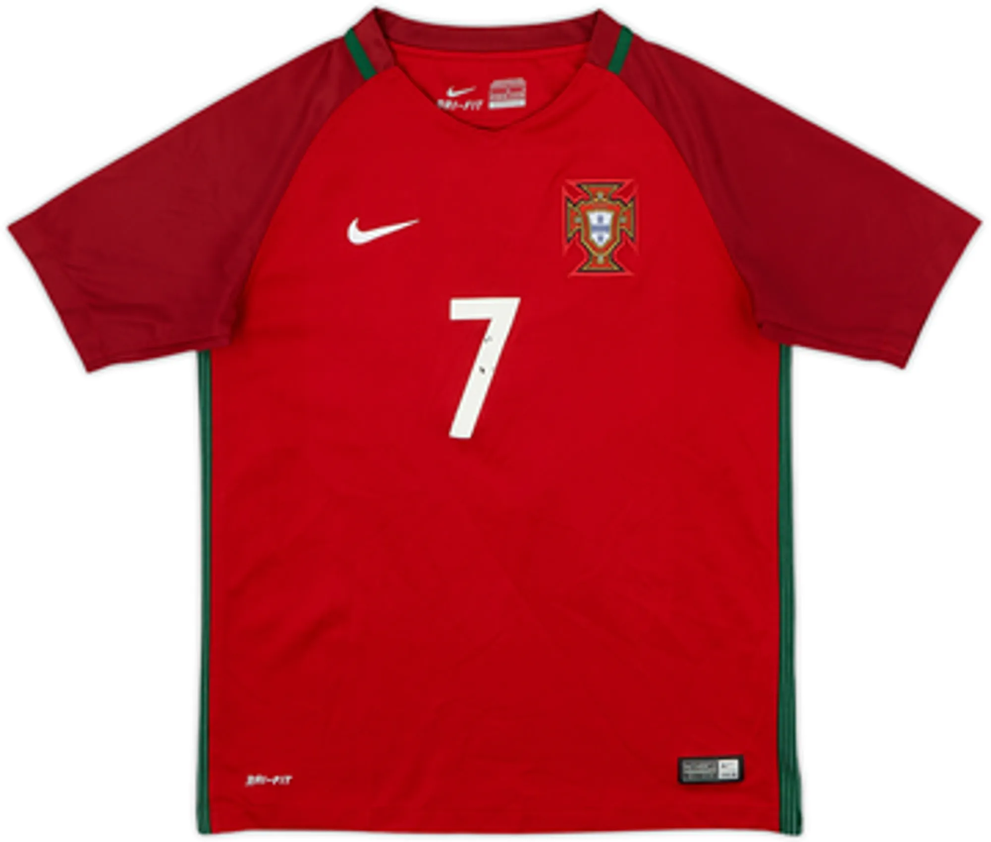 2016-18 Portugal Home Shirt Ronaldo #7 - 5/10 - (L.Boys)