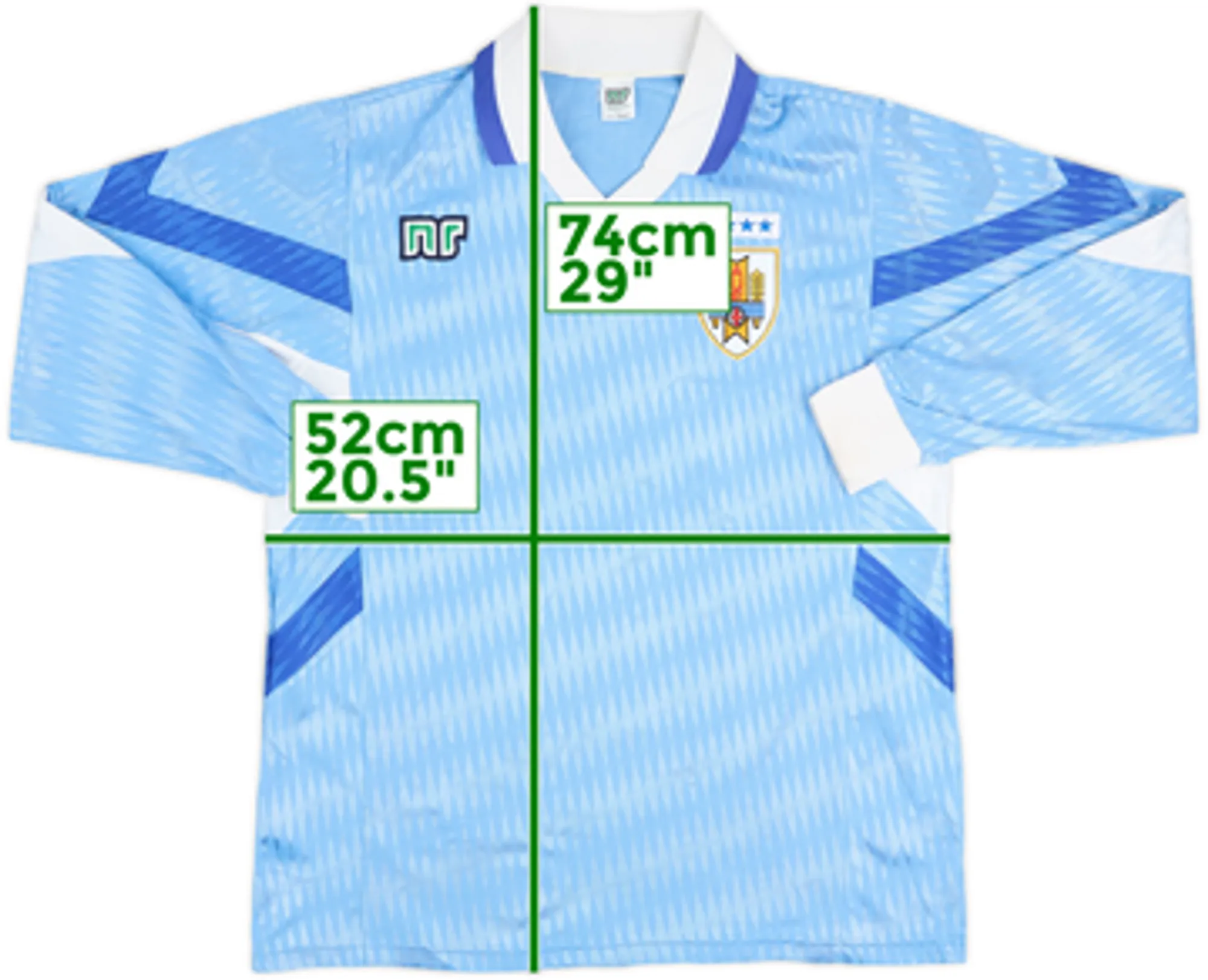1995-98 Uruguay Home L/S Shirt - 8/10 - (L)