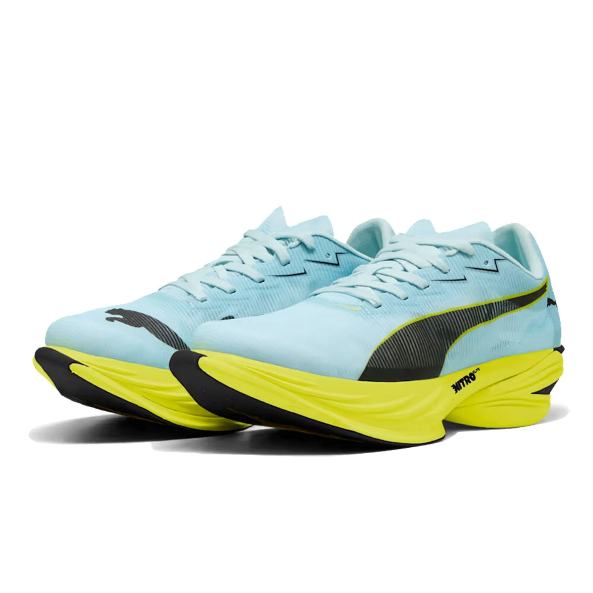 Puma FAST-R Nitro Elite 3 Competition running shoe Men-light blue, yellow