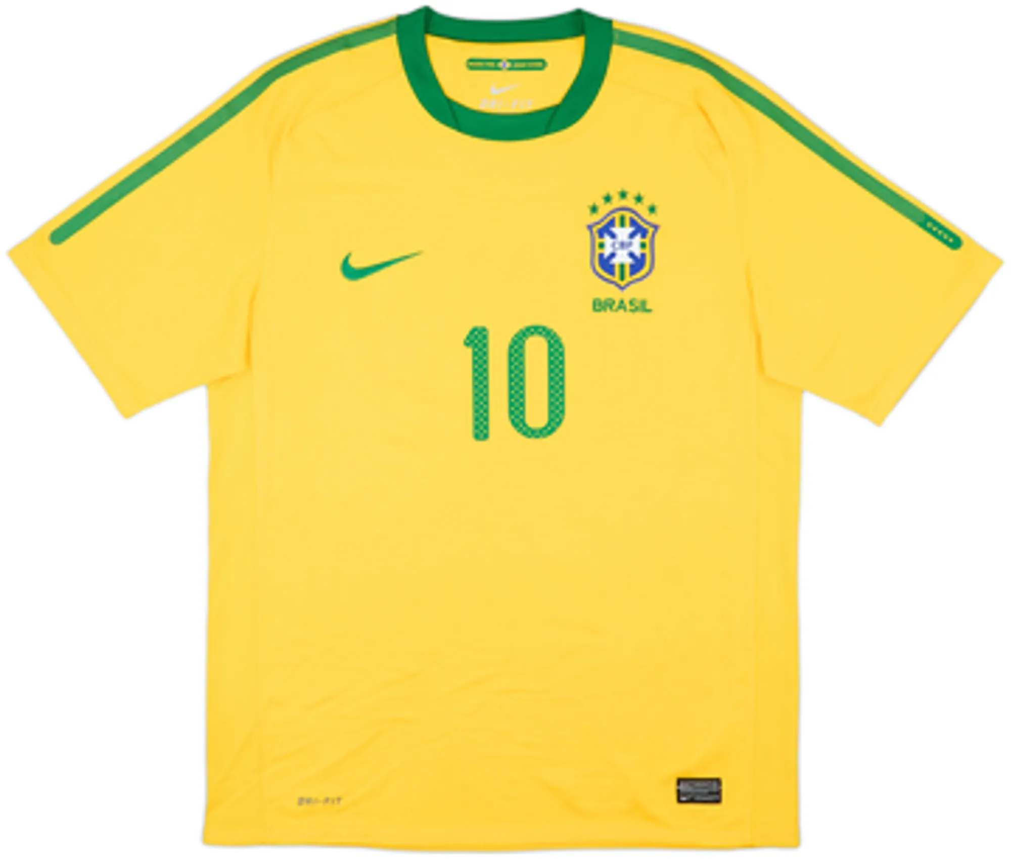 2010-11 Brazil Home Shirt Pele #10 - 10/10 - (M)