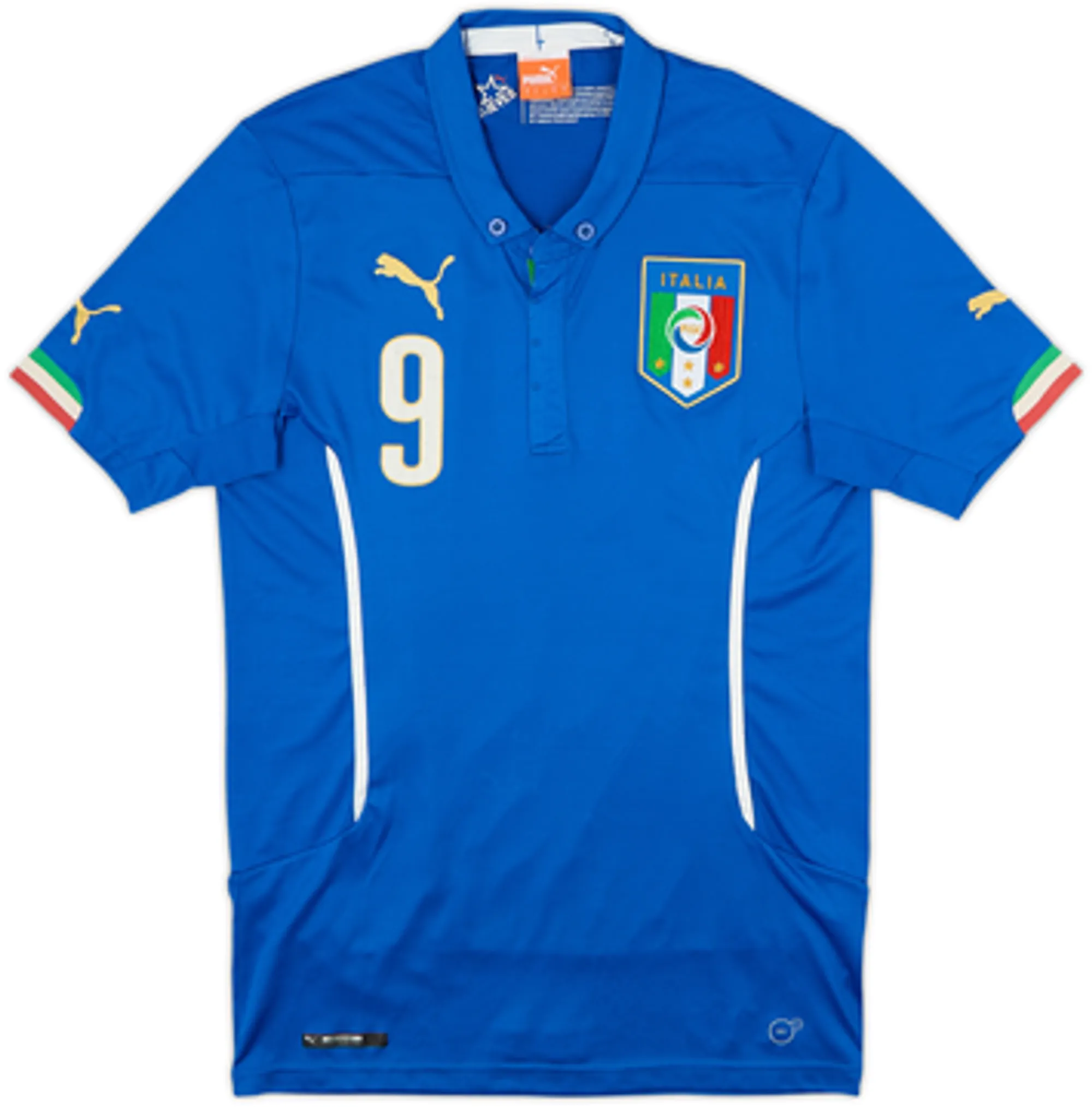 2014-15 Italy Home Shirt Balotelli #9 - 6/10 - (S)