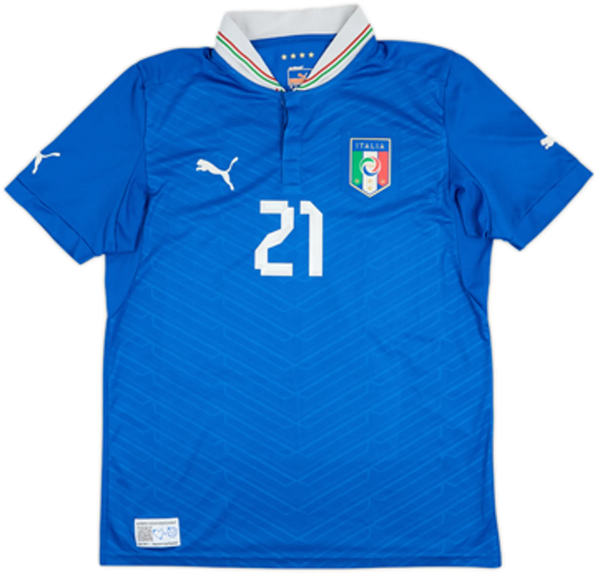 2012-13 Italy Home Shirt Pirlo #21 - 8/10 - (L)