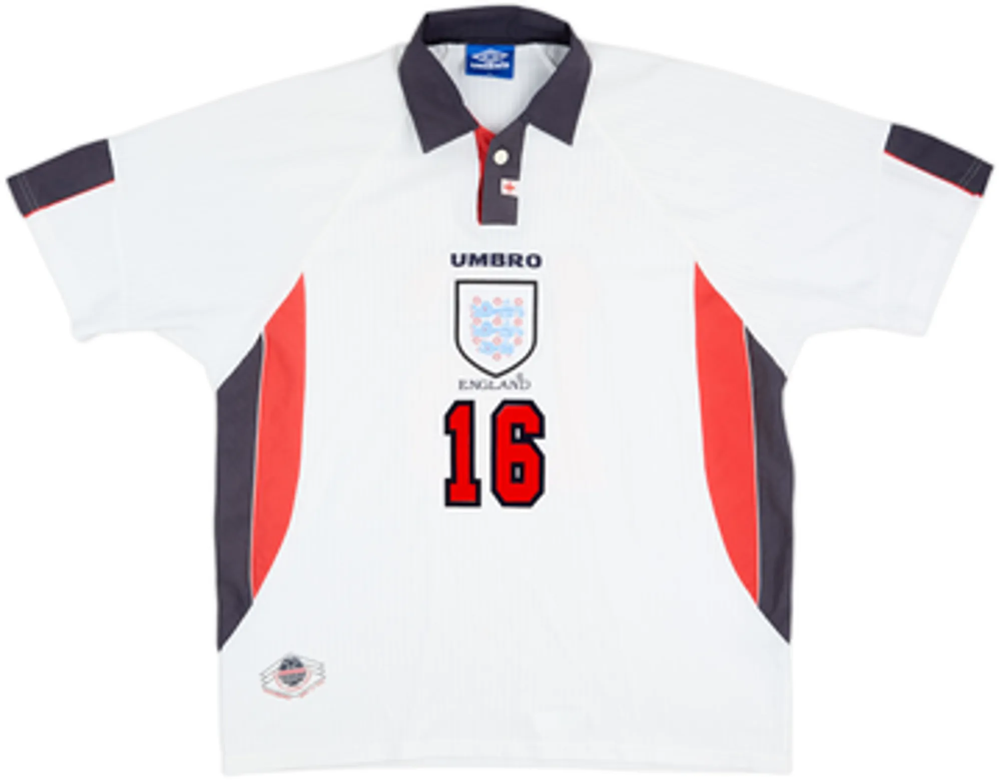 1997-99 England Home Shirt Scholes #16 - 6/10 - (XL)