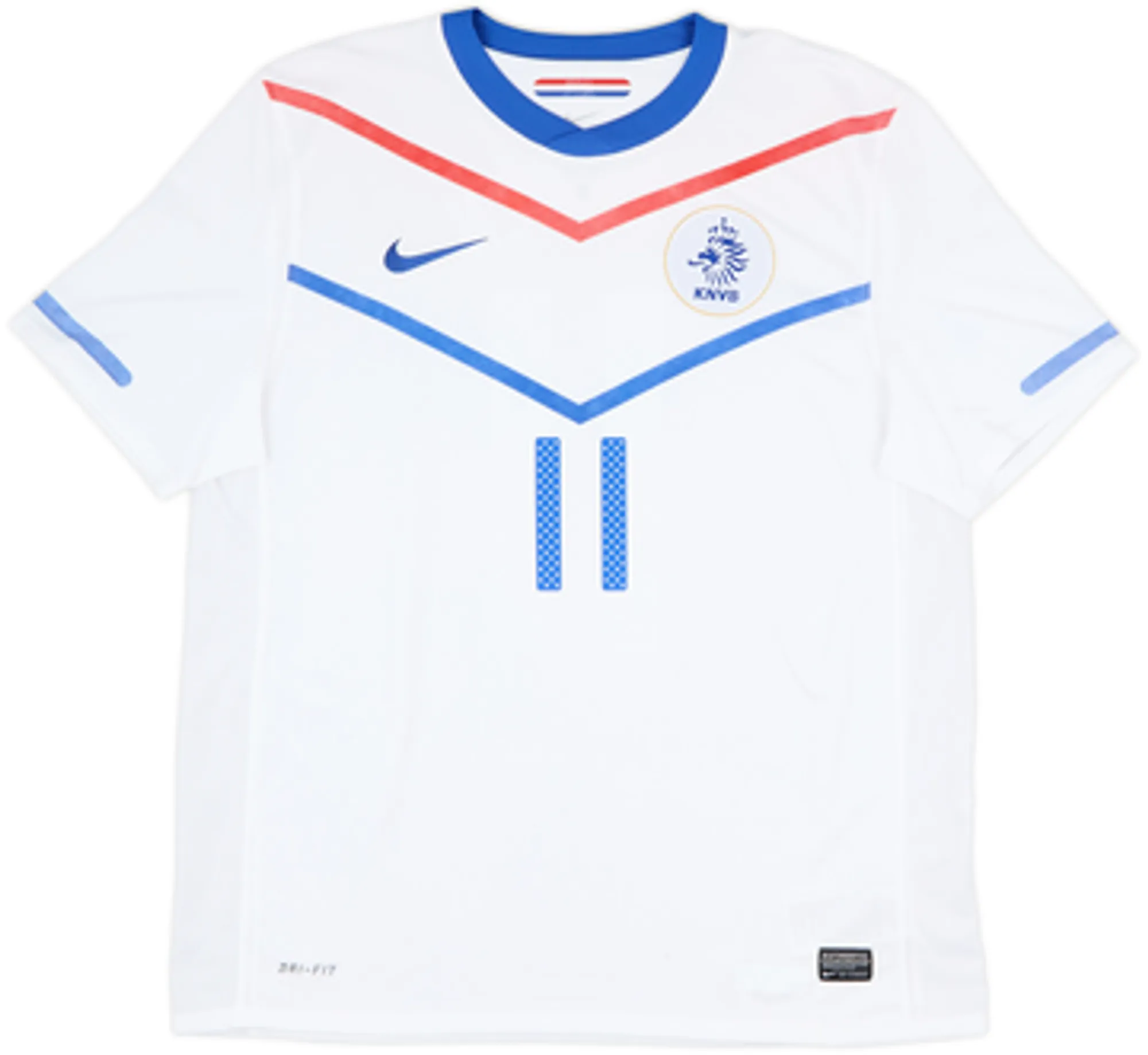 2010-11 Netherlands Away Shirt Robben #11EL