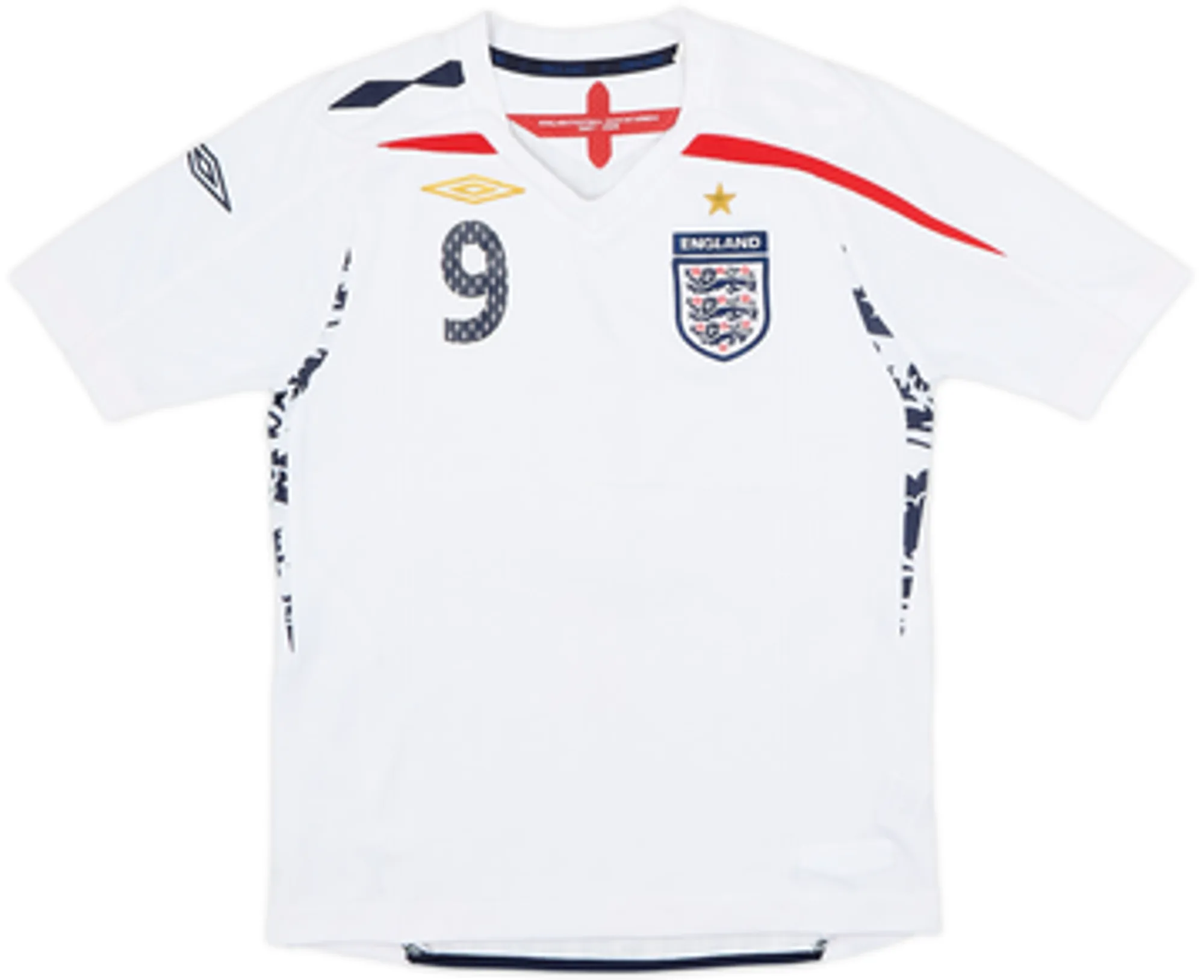 2007-09 England Home Shirt Rooney #9 - 10/10 - (S.Boys)