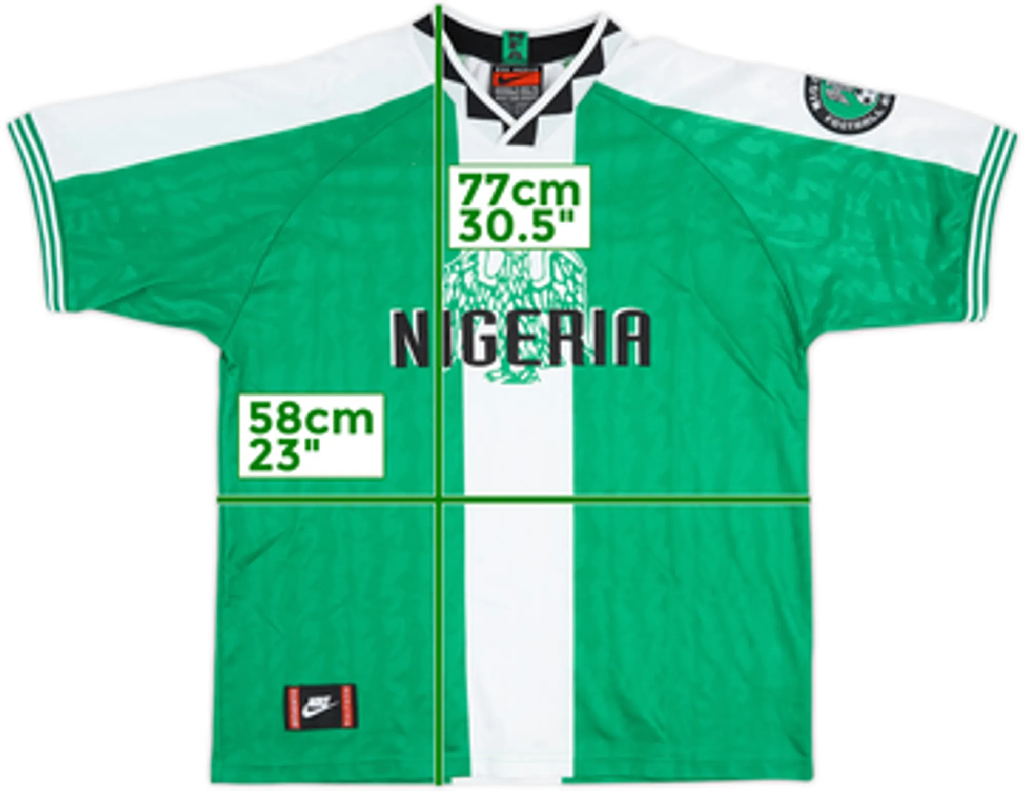 1996 Nigeria Home Shirt - 9/10 - (XL)