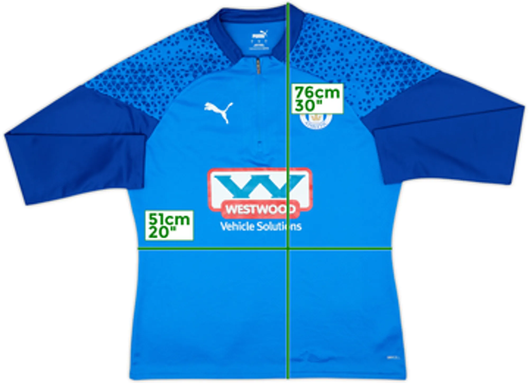 2022-23 Wigan Puma 1/4 Zip Drill Top - 8/10 - (M)