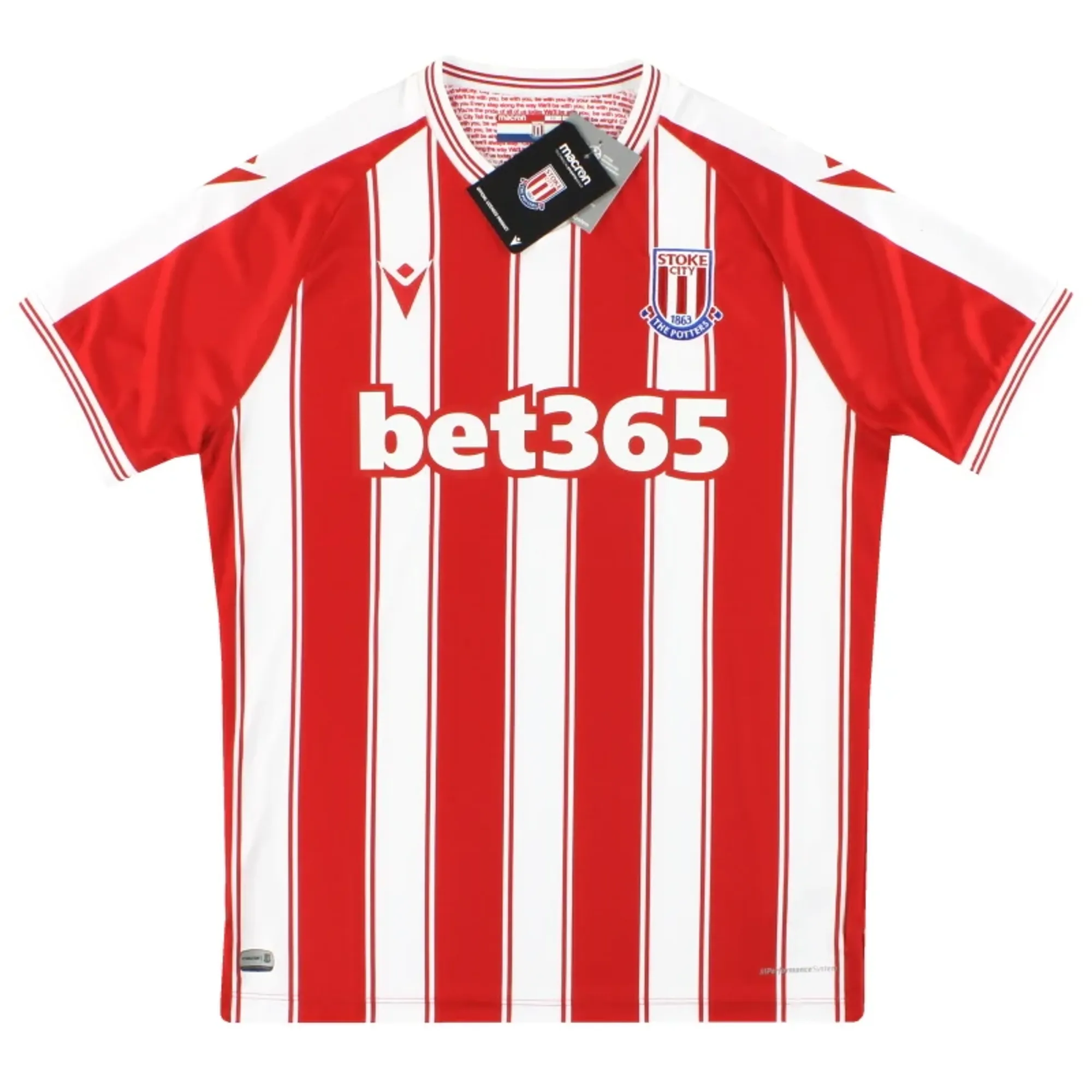 2020-21 Stoke City Macron Home Shirt *w/tags* - Stoke City / w/tags 