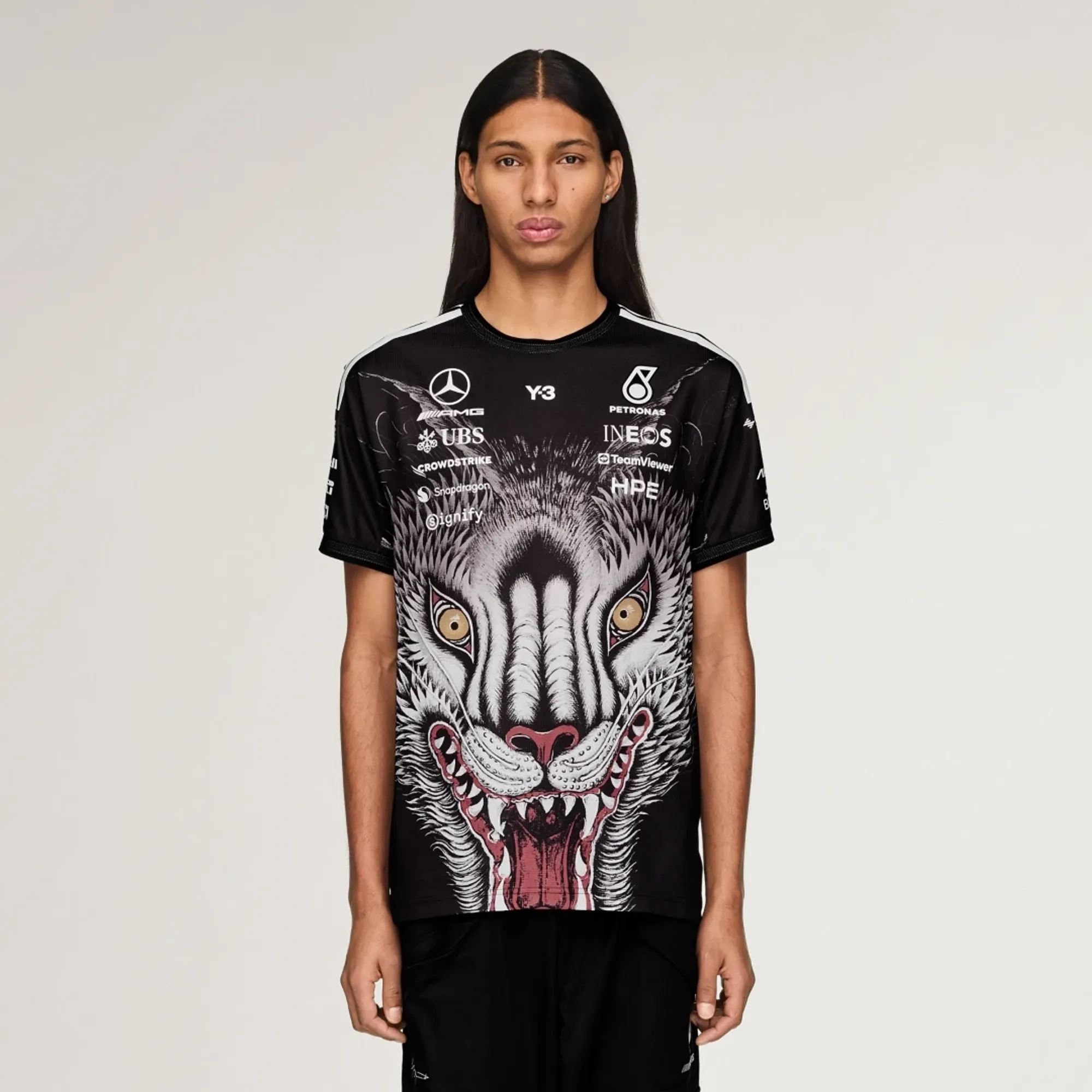 adidas Y-3 MERCEDES - AMG PETRONAS FORMULA 1 TEAM DRIVER SHORT SLEEVE JERSEY