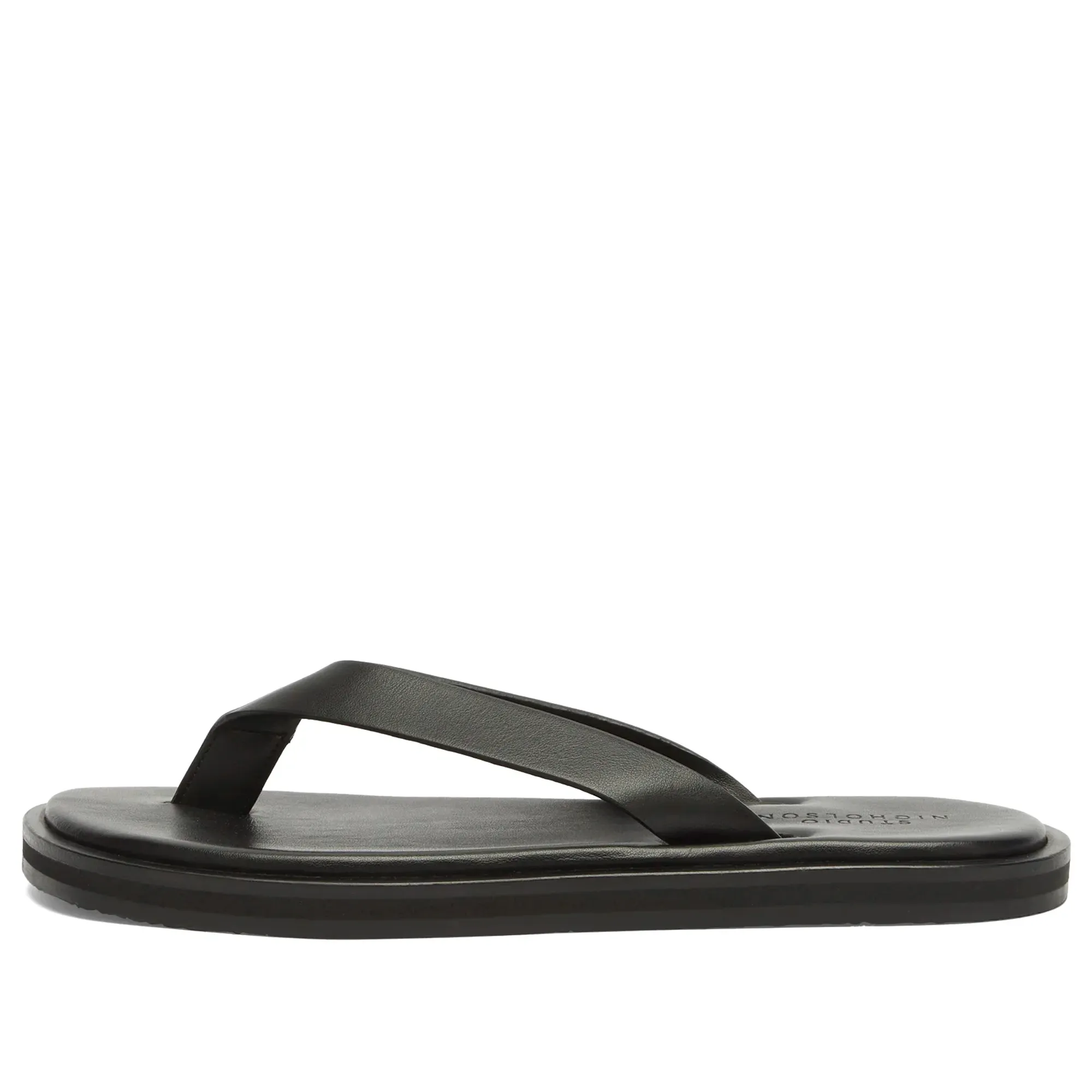 Studio Nicolson Curren Leather Flip Flop Black