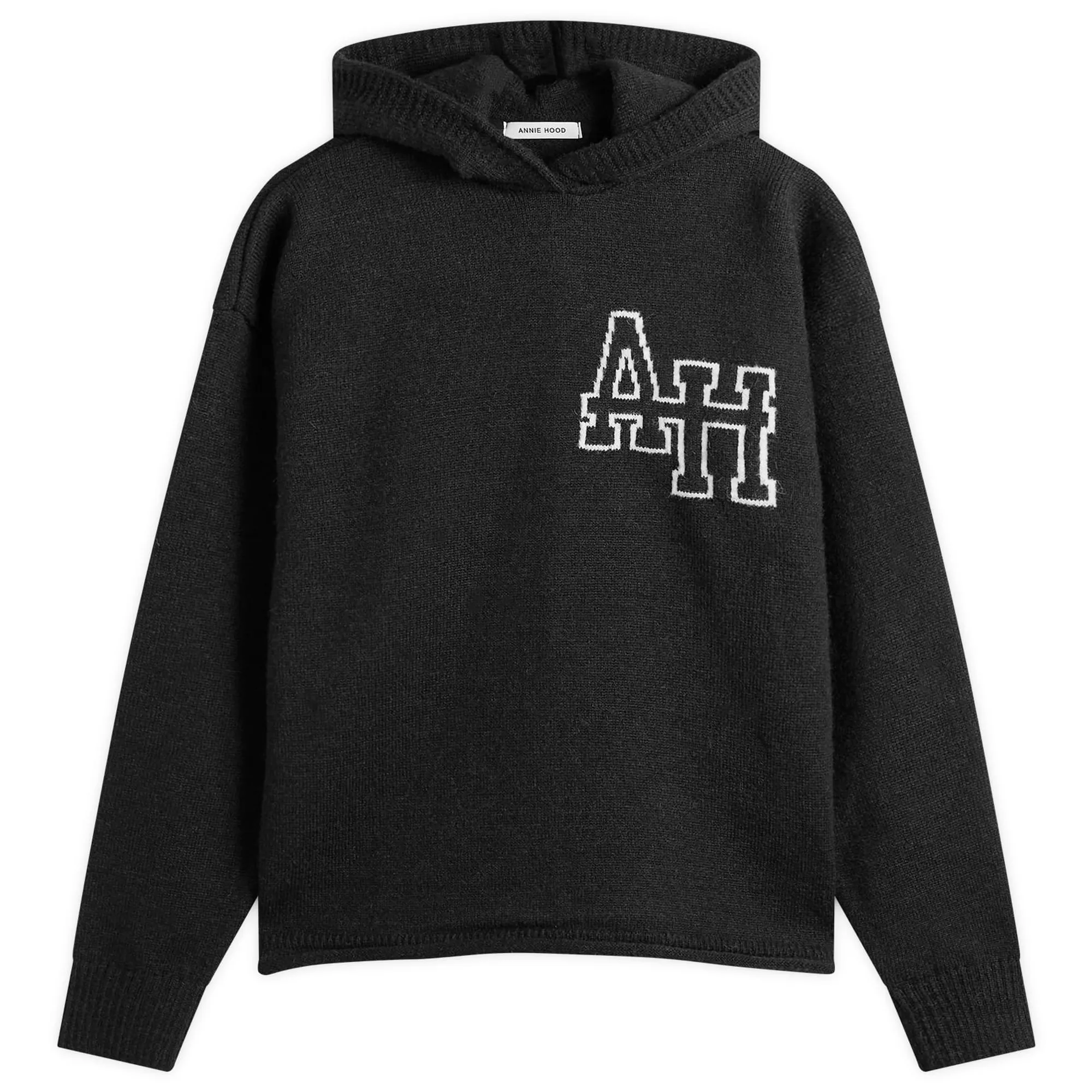 ANNIE HOOD Men's Knit Hoodie Black