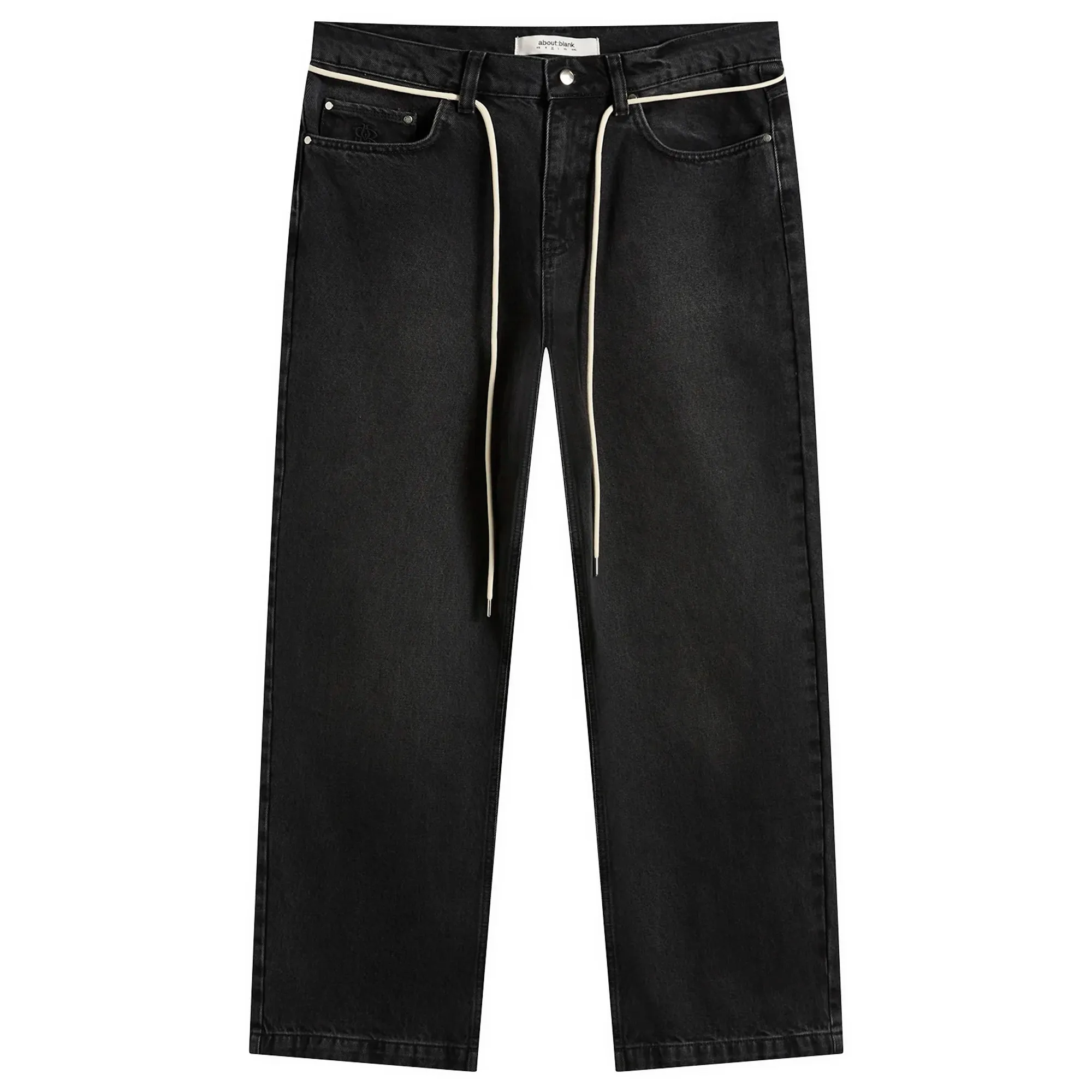 about:blank Men's Wide Leg Denim Vintage Black