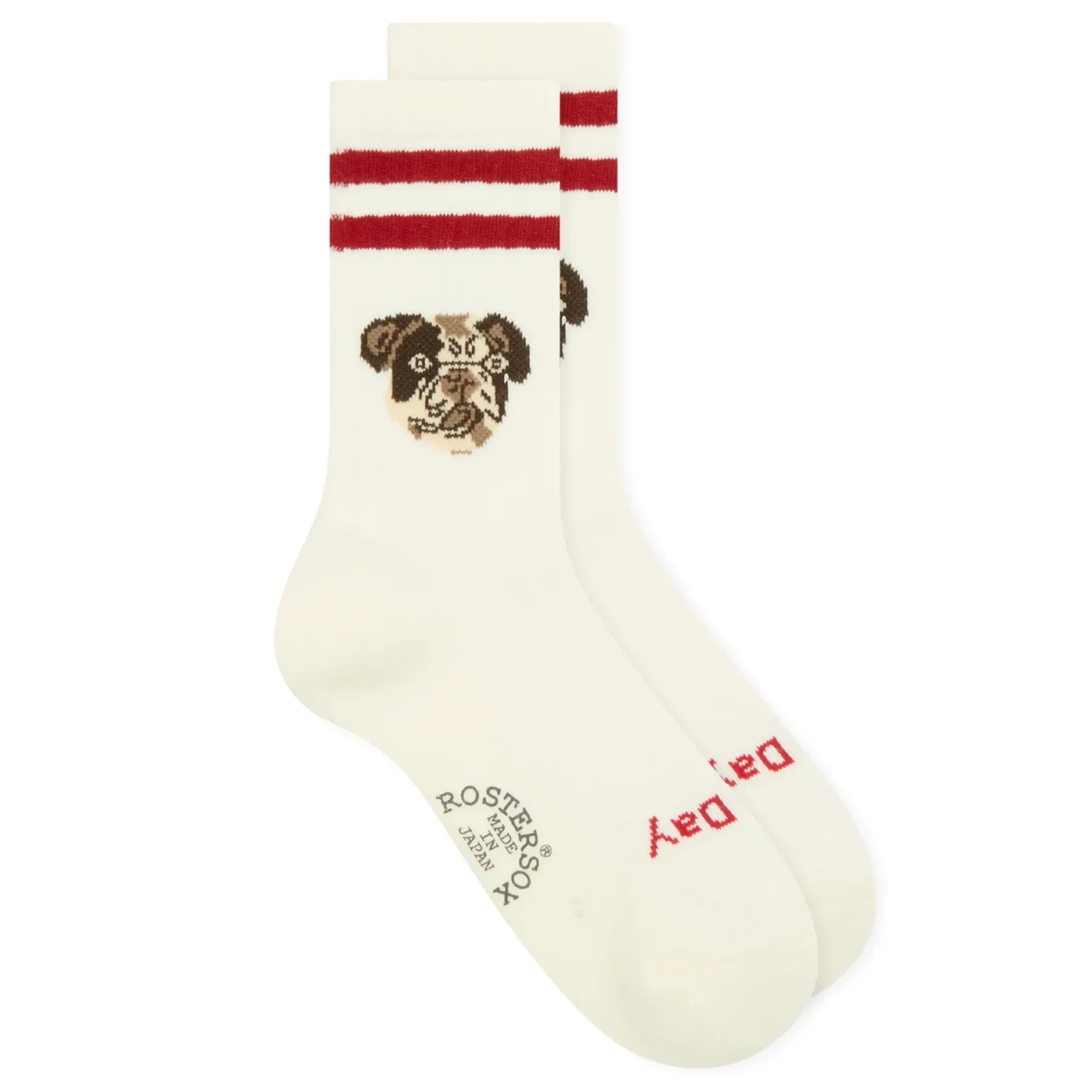 Rostersox Dog Socks White