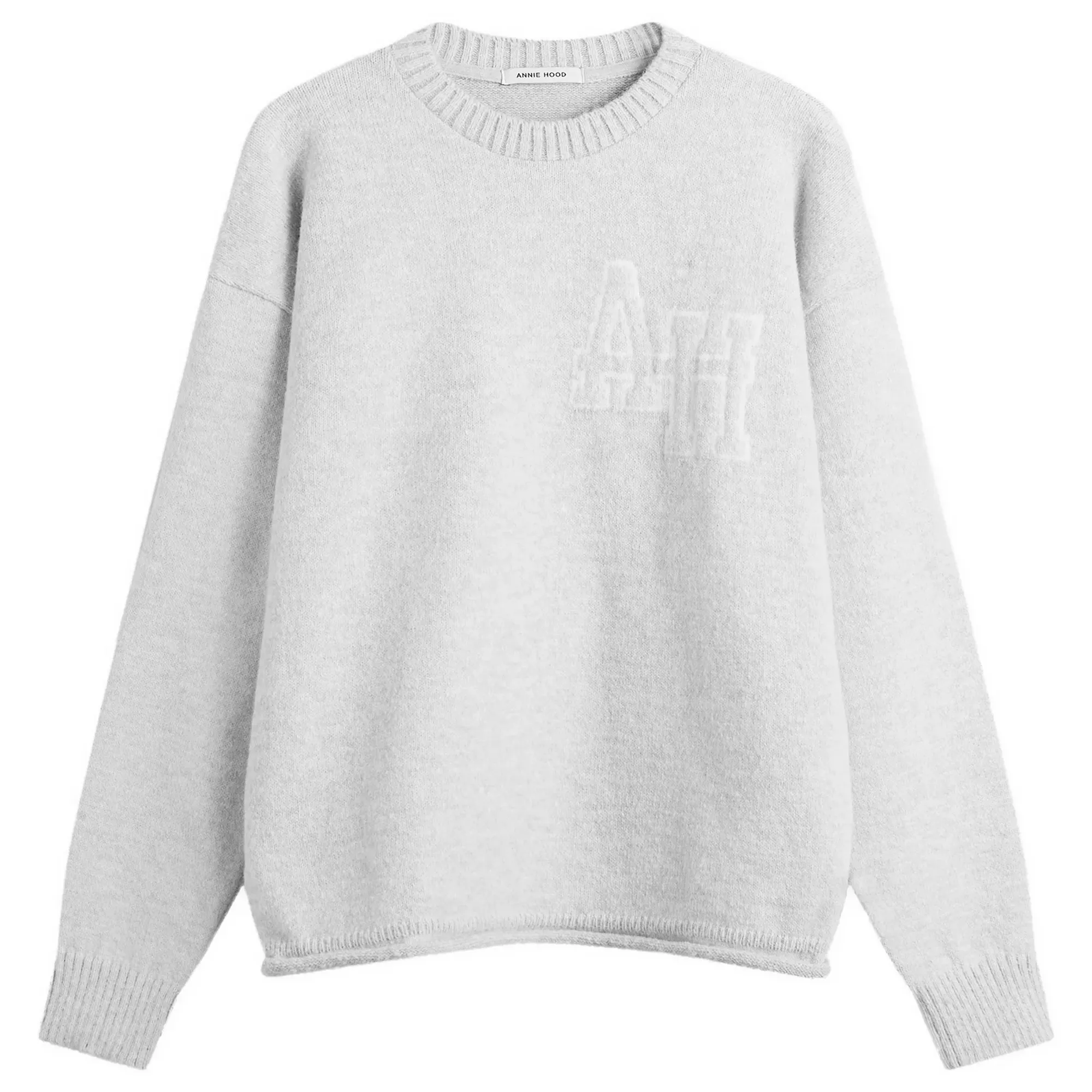 ANNIE HOOD Men's Knit Jumper Grey