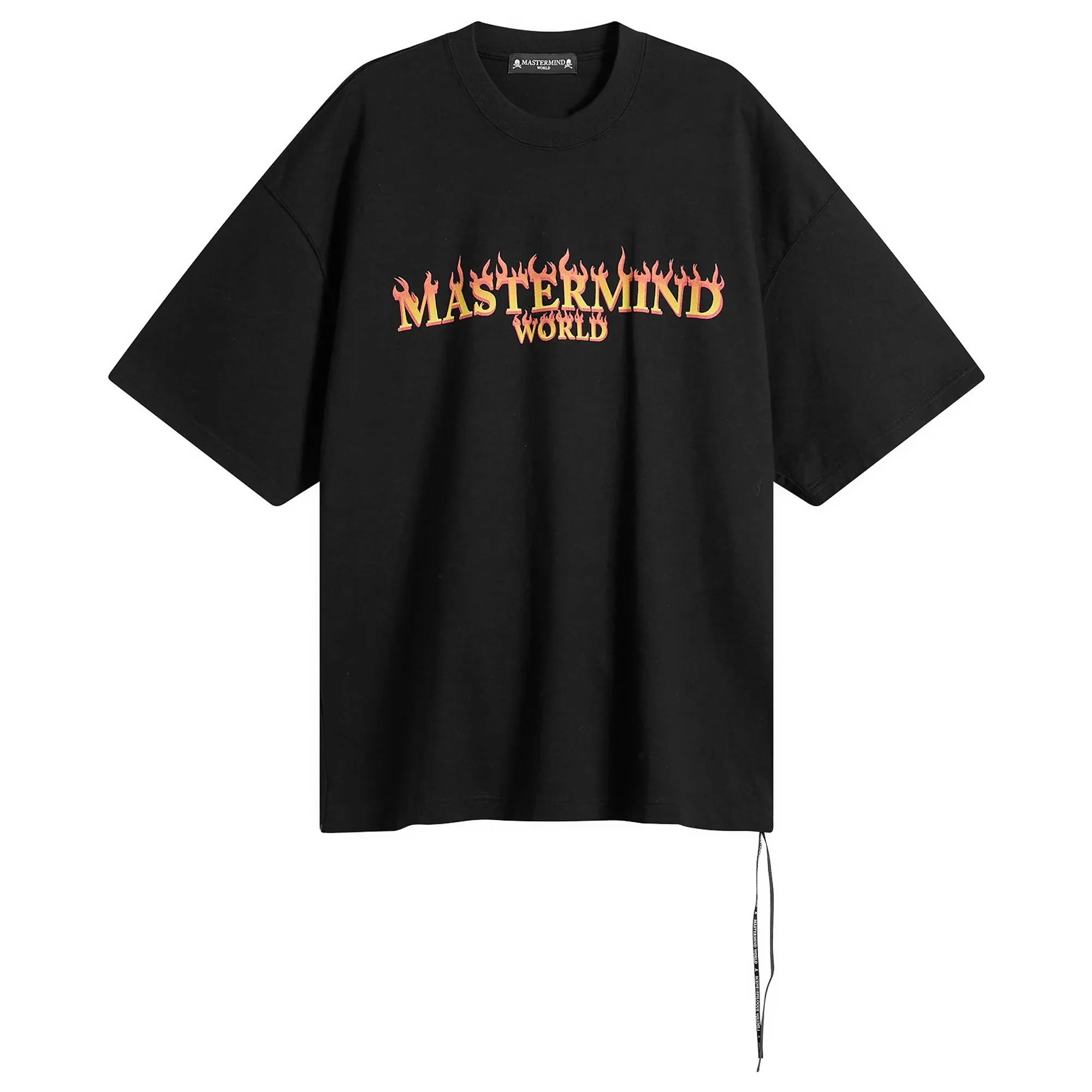 MASTERMIND WORLD Men's Skull On Fire Short Sleeve T-Shirt Black