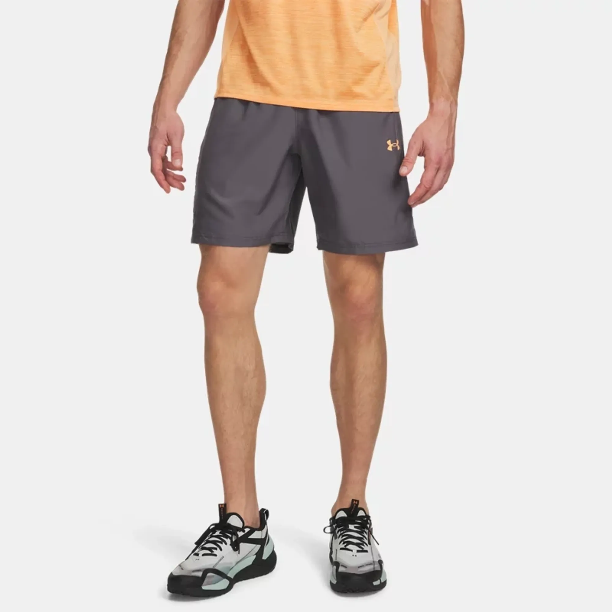 Under Armour  Tech™ Utility Men's 8.25" Shorts Castlerock / Orange Bloc L